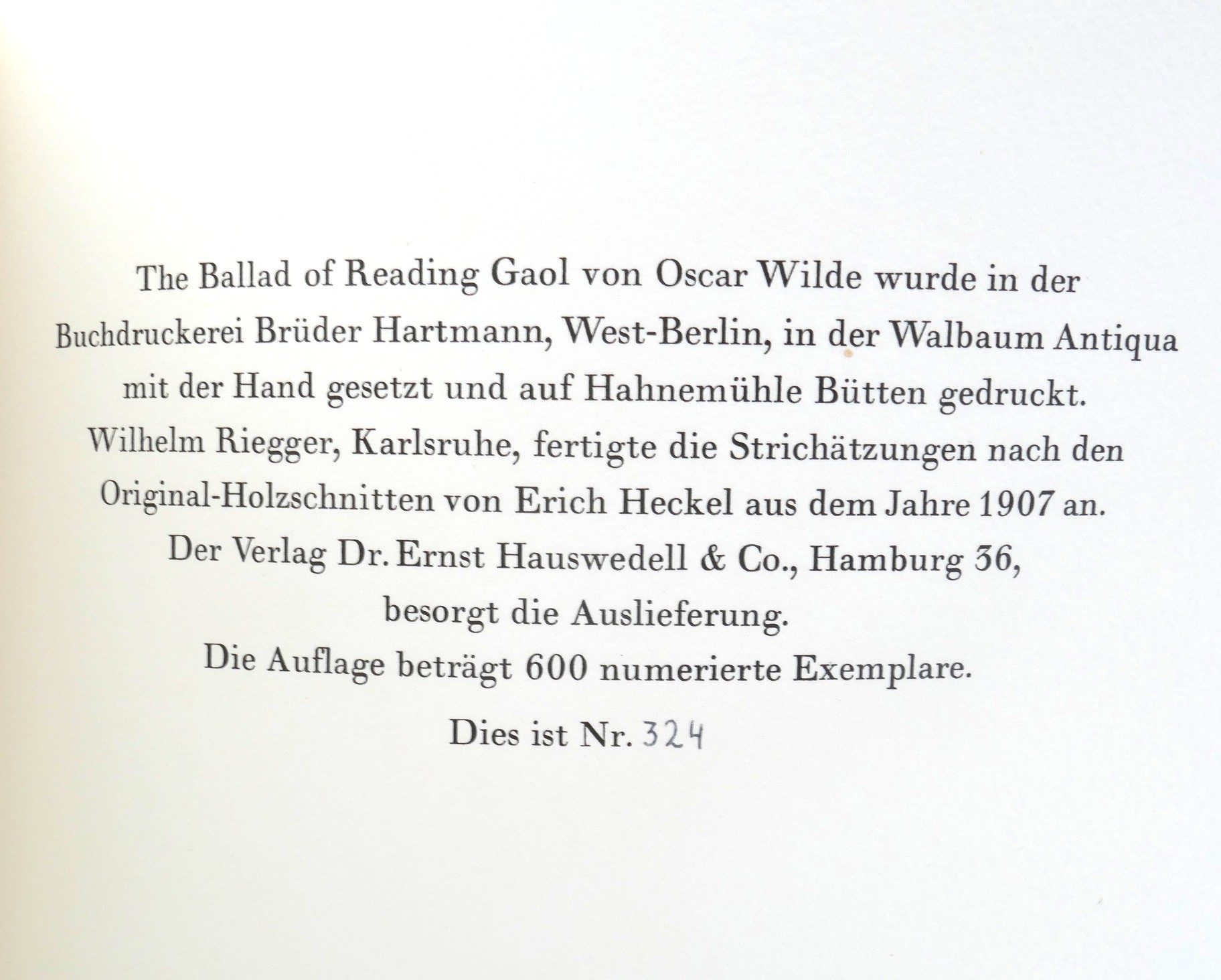 The Ballad of Reading Gaol. Woodcuts by Erich Heckel (1963) - Image 6