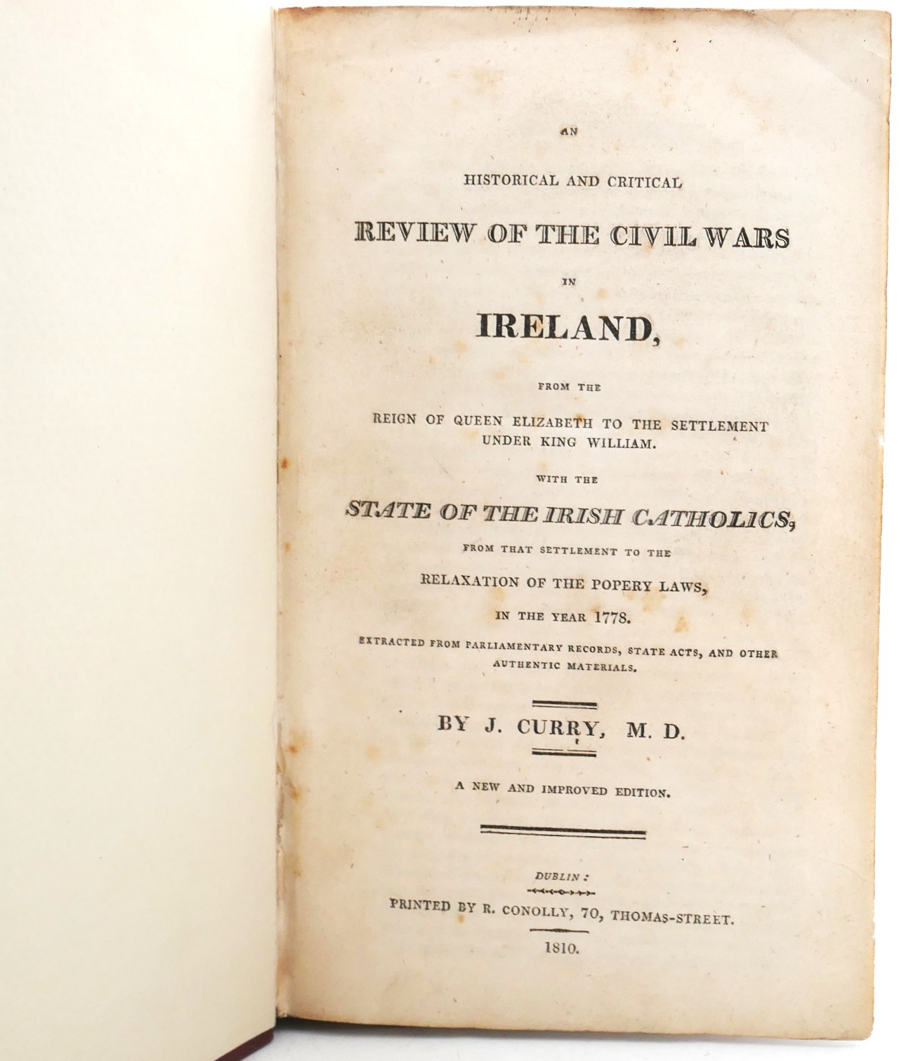 An Historical and Critical Review of the Civil Wars in Ireland (1810) - Image 2