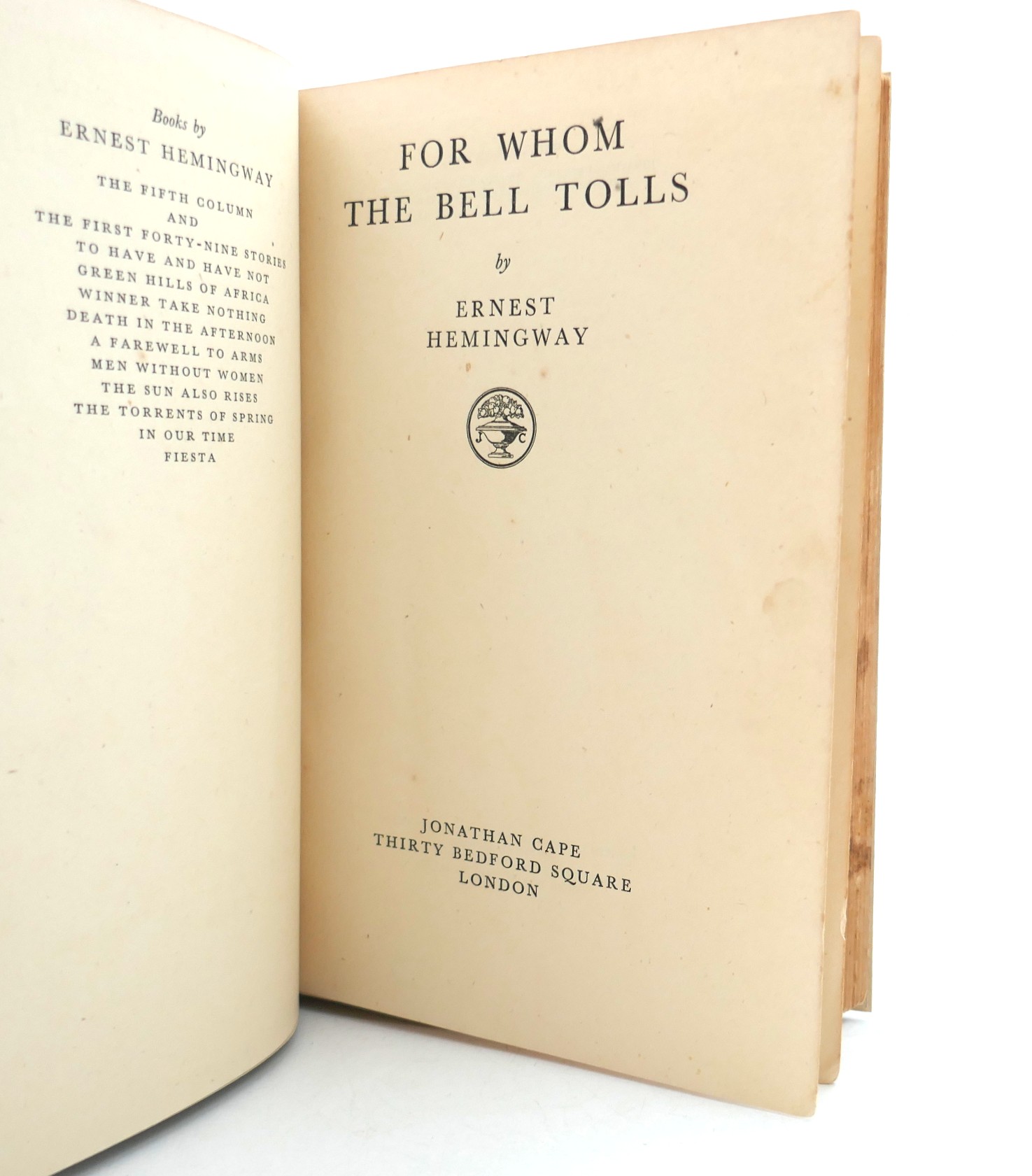 For Whom the Bell Tolls. First UK Edition (1941) - Image 2