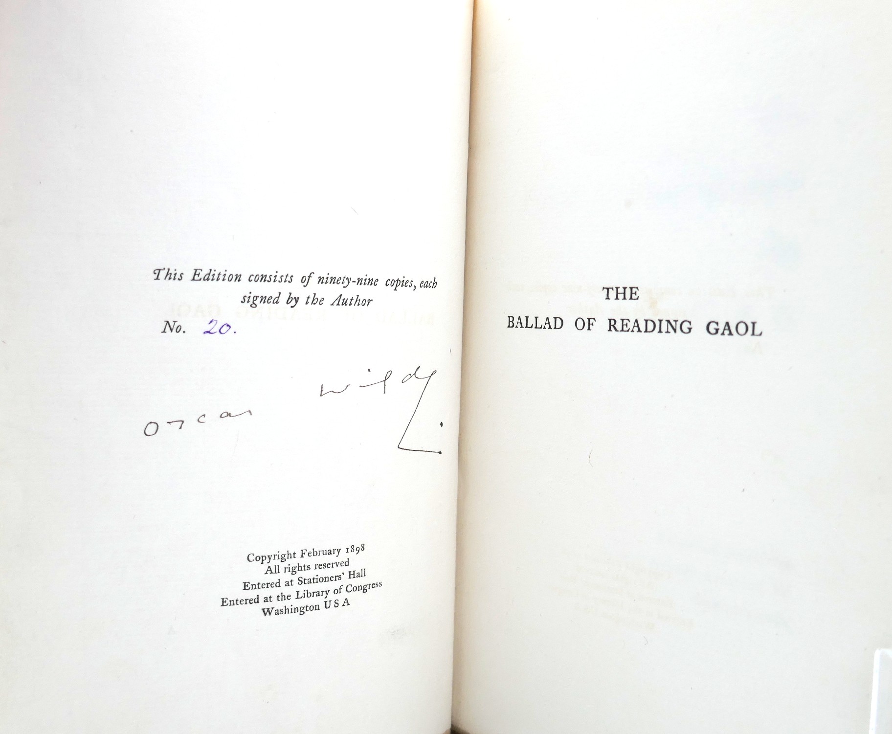 The Ballad of Reading Gaol. Limited Signed Edition (1898) - Image 4