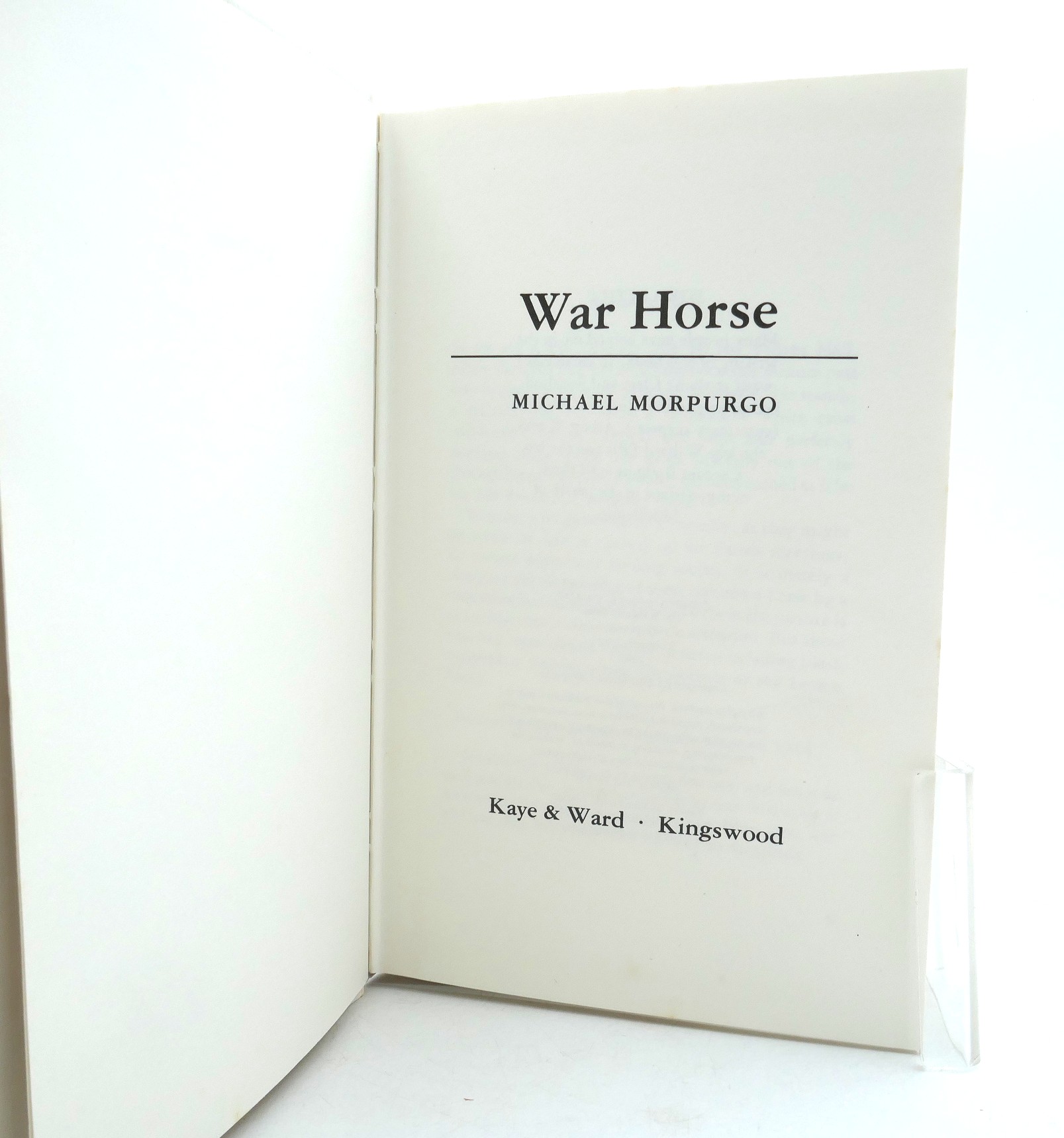 War Horse. First Edition (1982) - Image 3