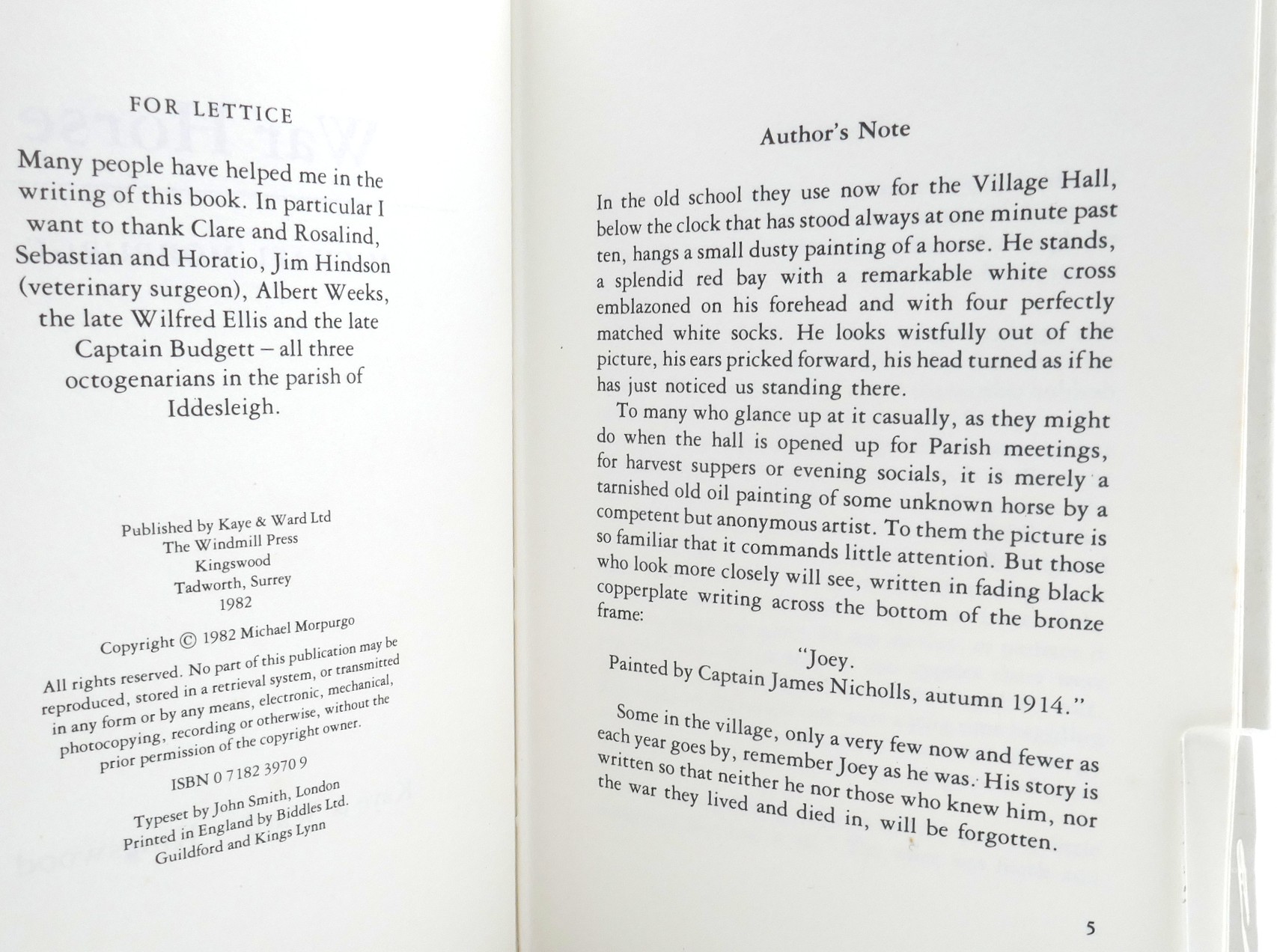War Horse. First Edition (1982) - Image 4