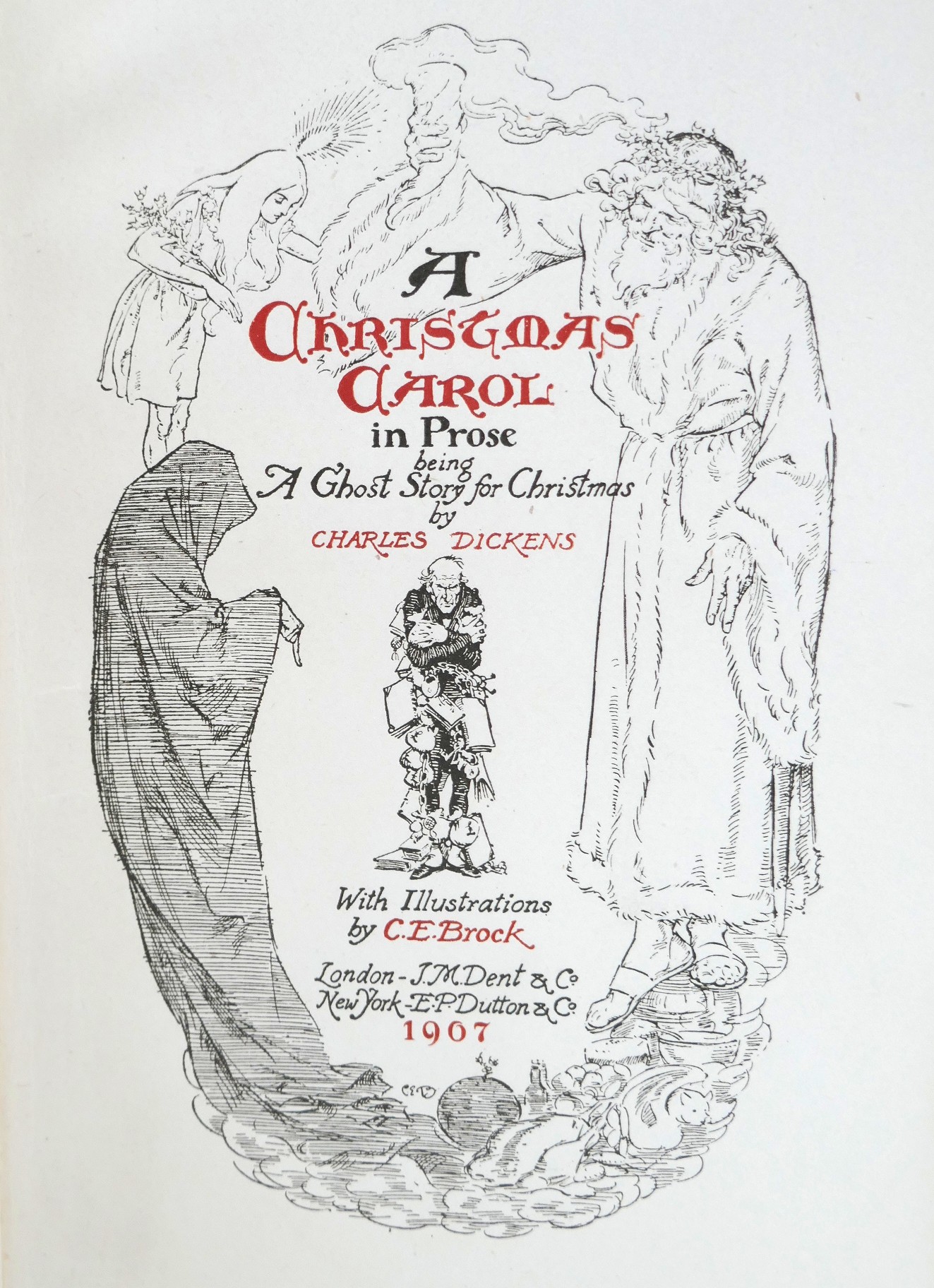 A Christmas Carol. Illustrated by Charles E. Brock (1907) - Image 4