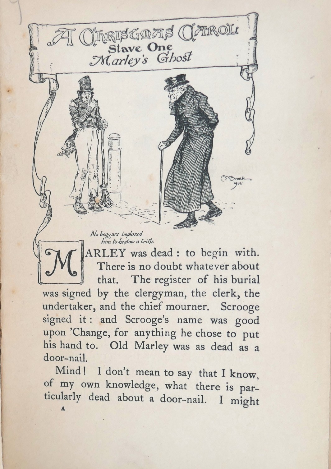 A Christmas Carol. Illustrated by Charles E. Brock (1907) - Image 6