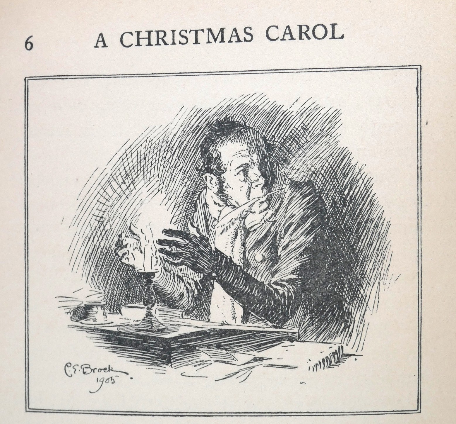 A Christmas Carol. Illustrated by Charles E. Brock (1907) - Image 8