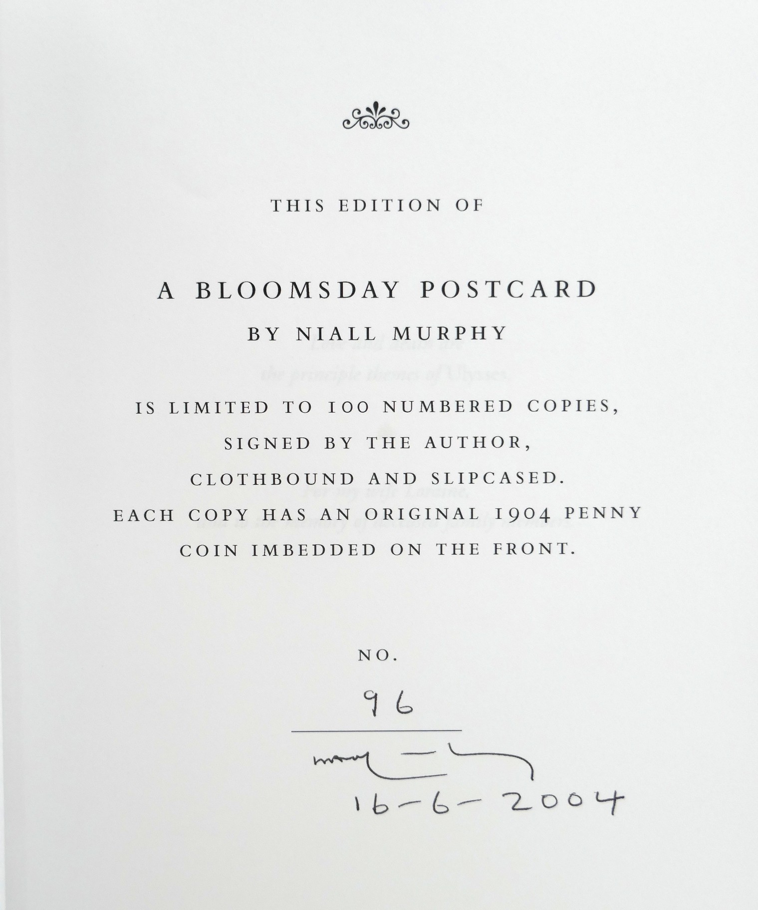 A Bloomsday Postcard. Limited Edition (2004) - Image 3