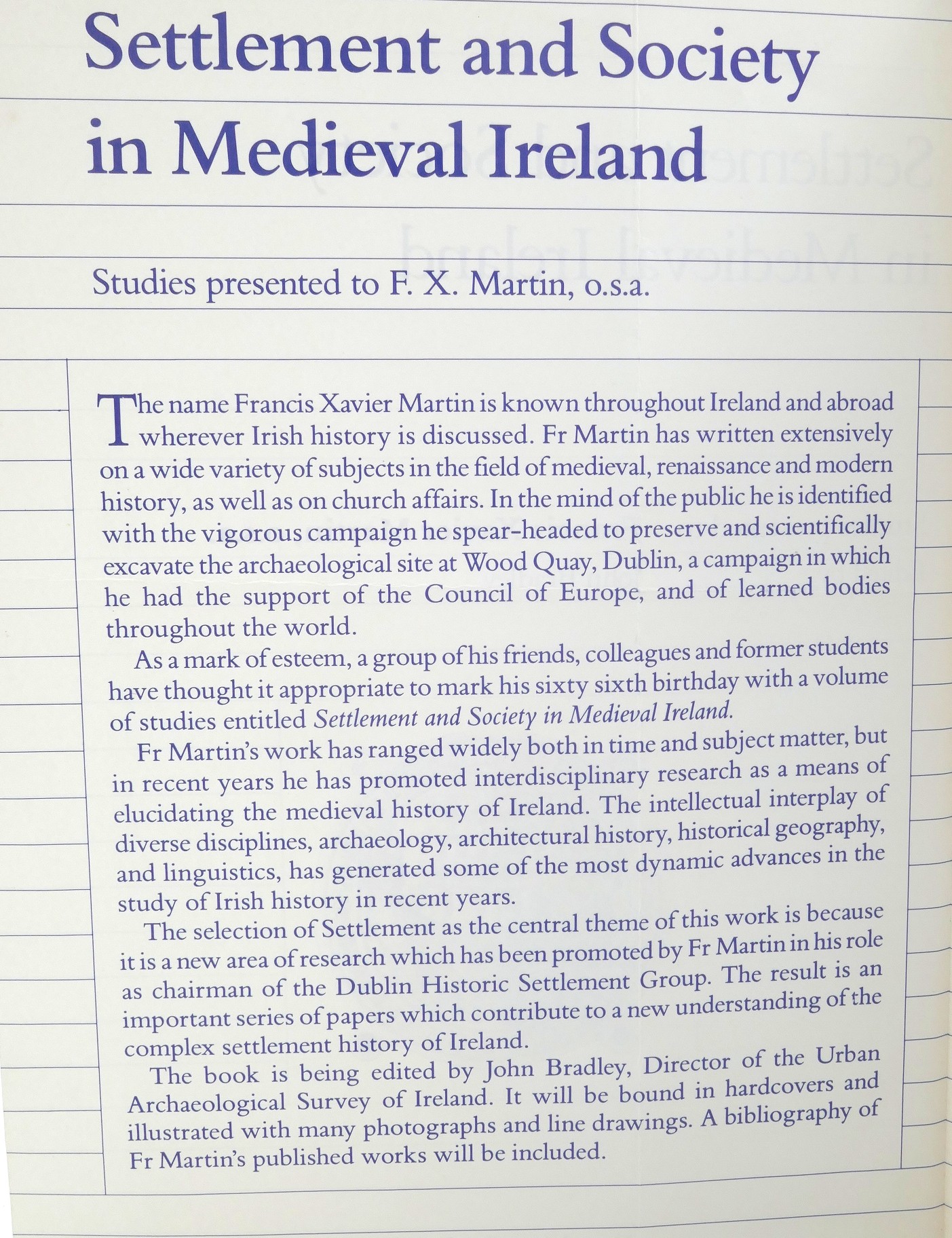 Settlement and Society in Medieval Ireland (1988) - Image 4