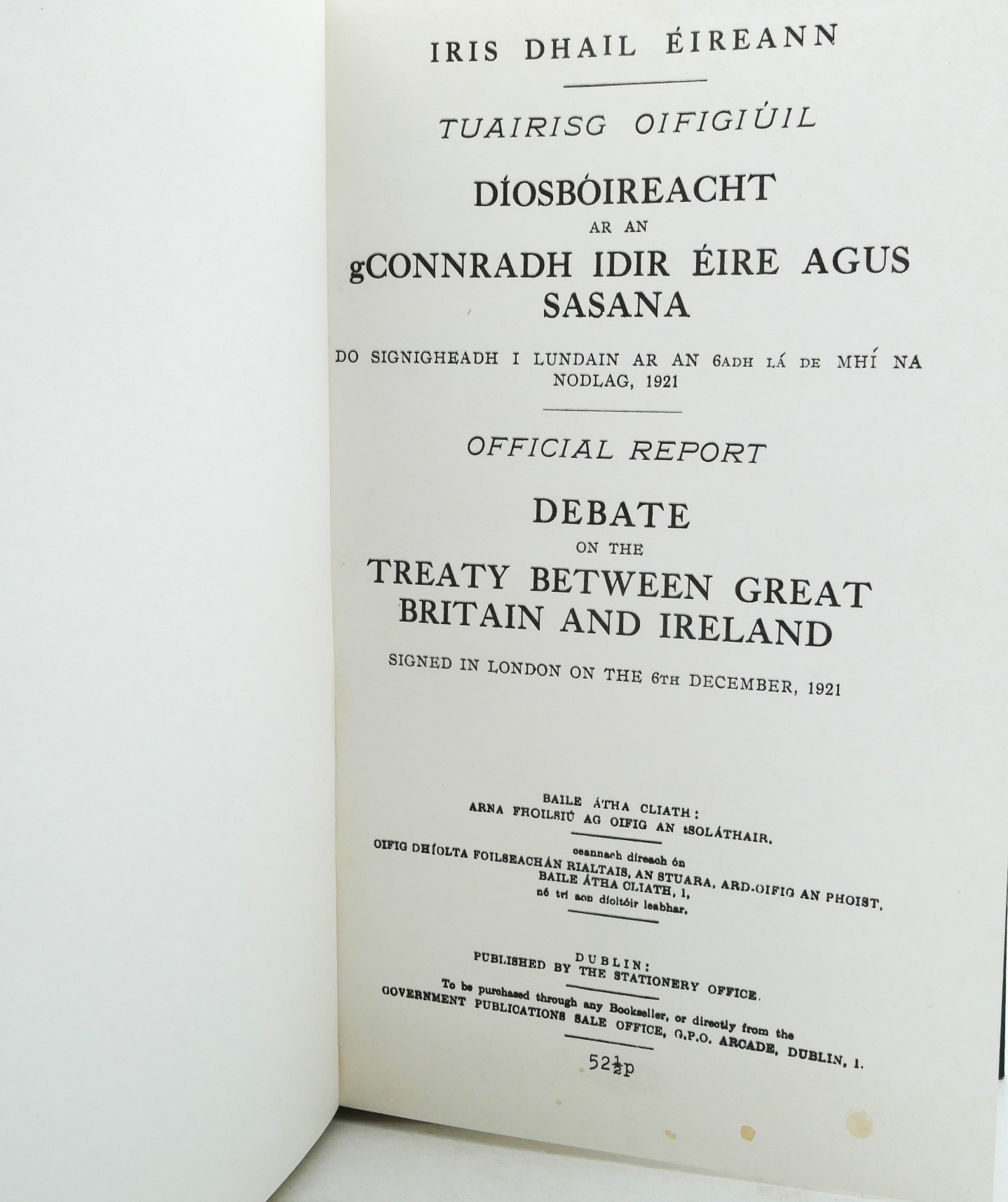 Dáil Eireann Official Reports (1919 - 1922) - Image 2