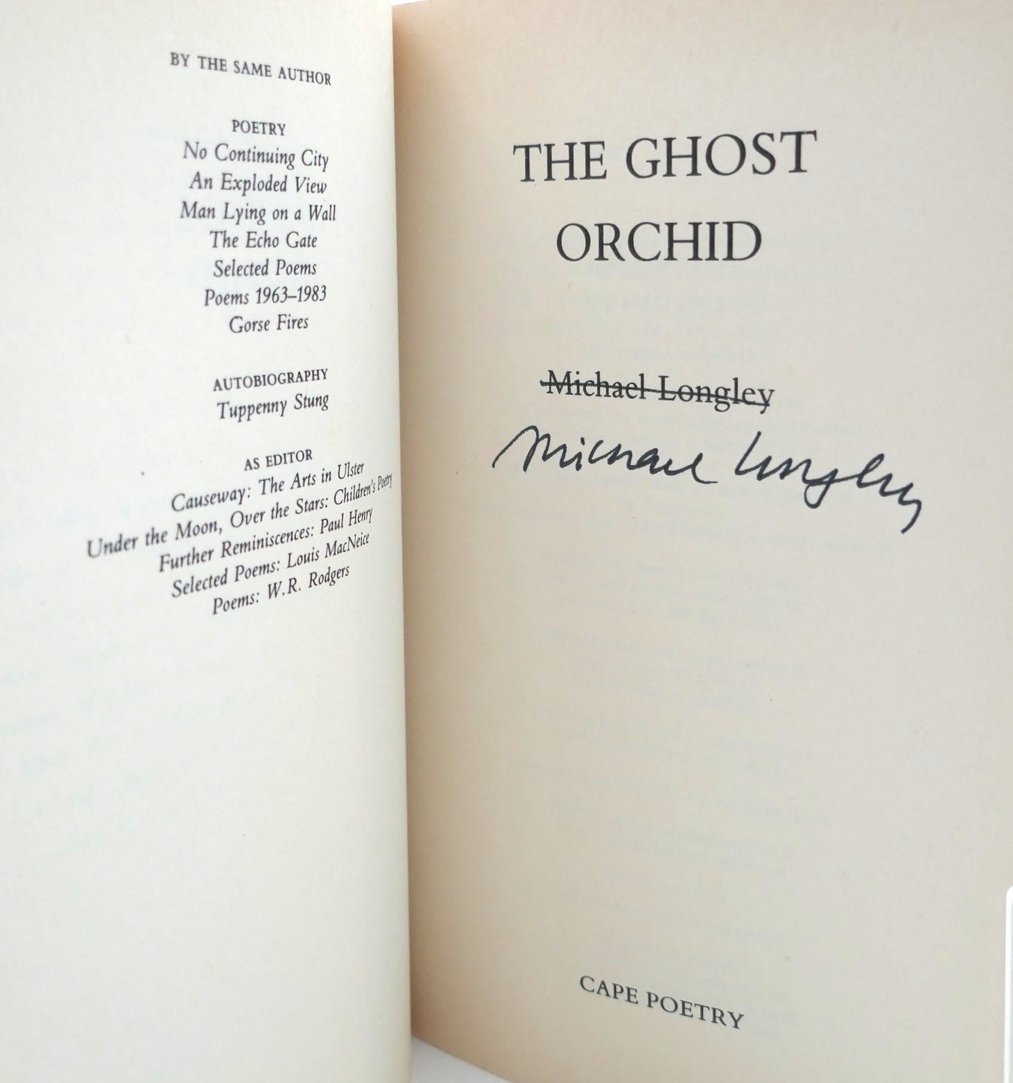 The Ghost Orchid. Signed Copy (1995) - Image 2