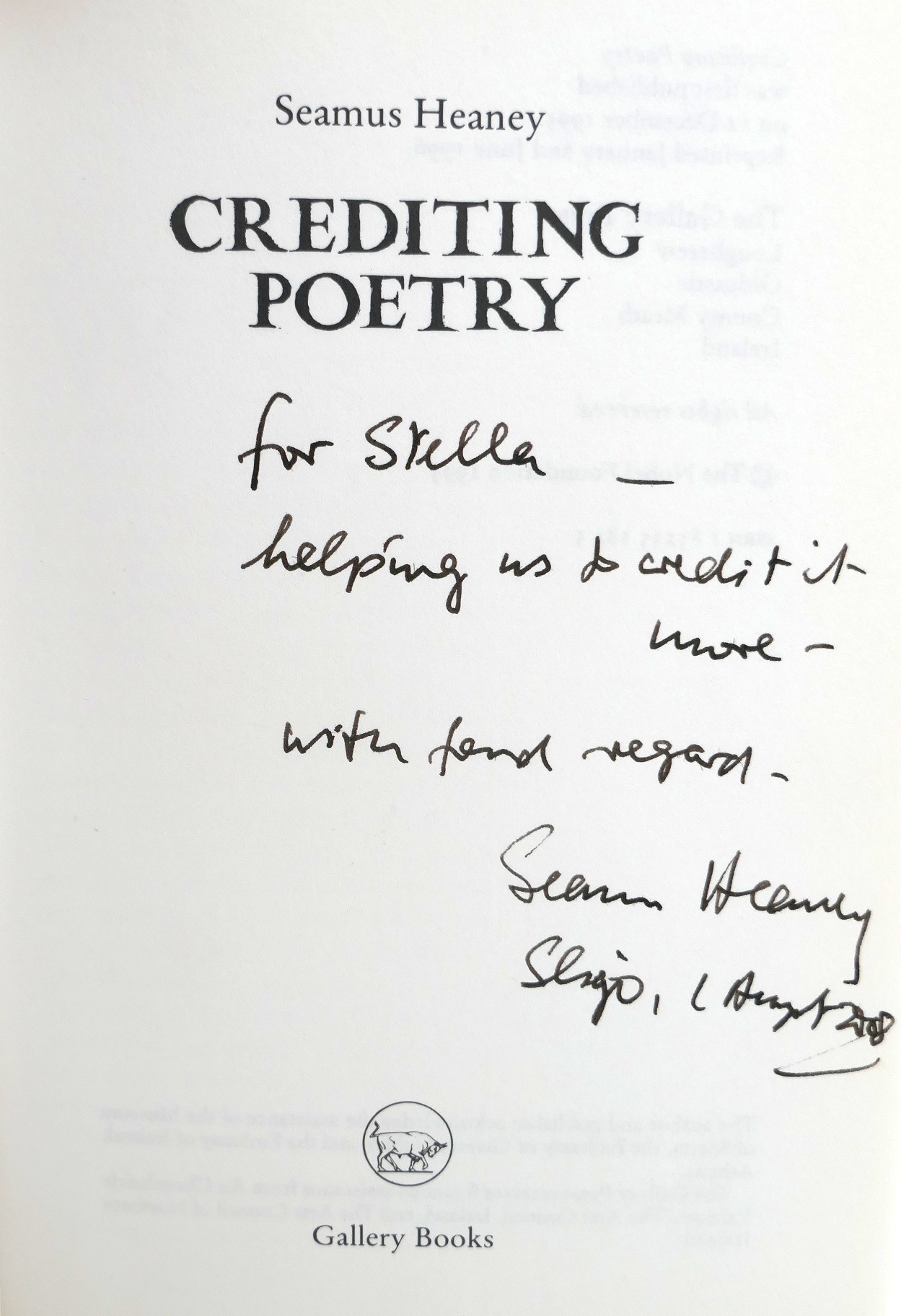 Crediting Poetry. The Nobel Lecture (1995) - Image 2