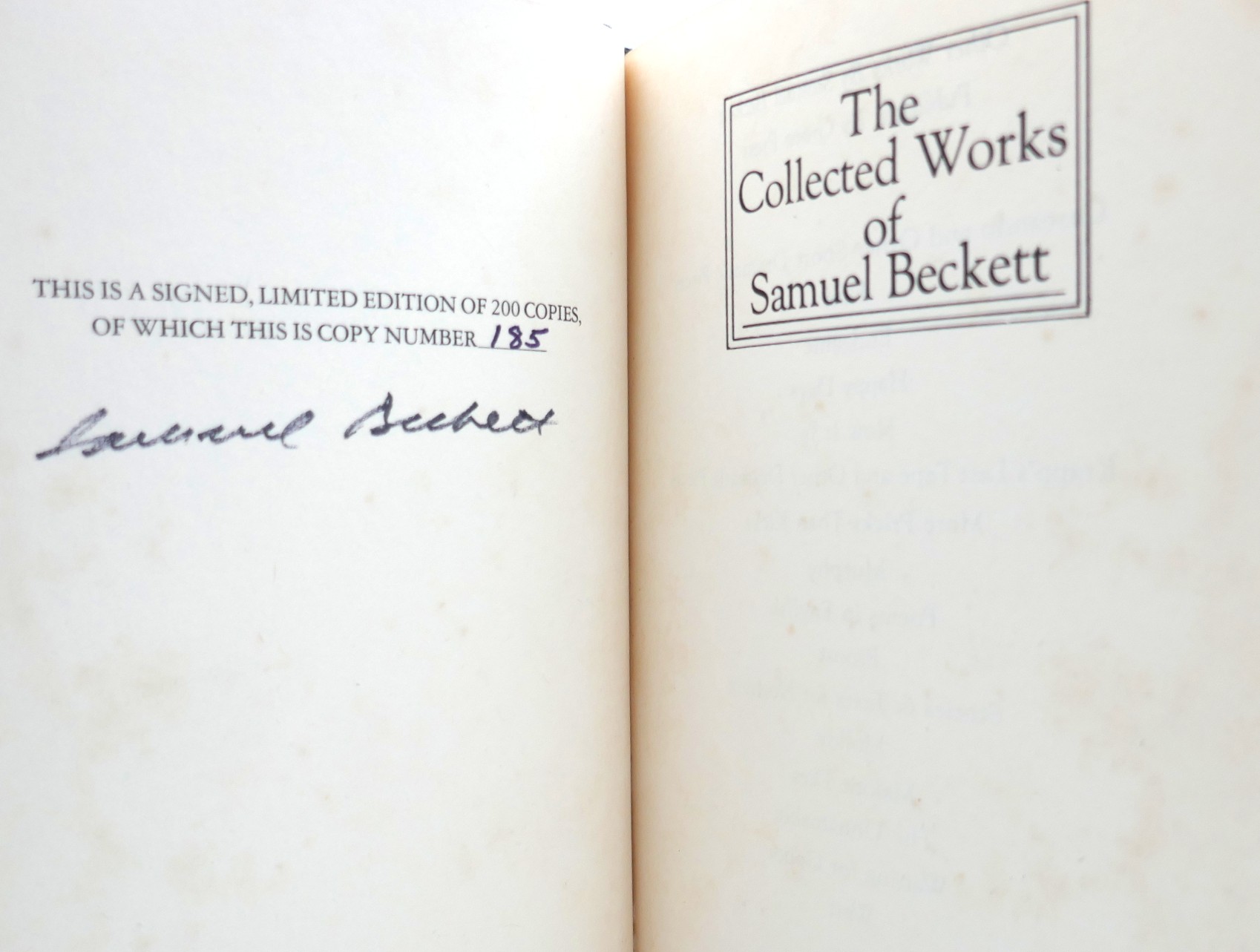 The Collected Works of Samuel Beckett. Limited Edition Set (1970) - Image 4