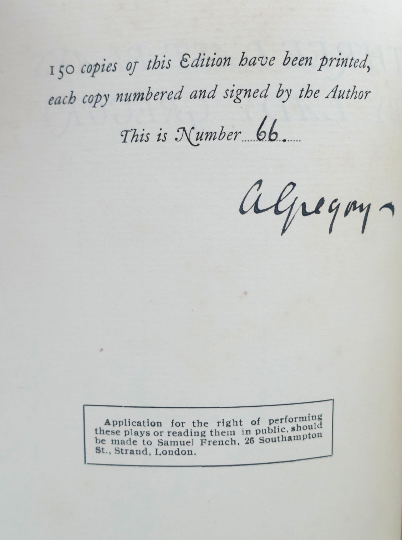 Three Last Plays. Signed Limited Edition (1928) - Image 4