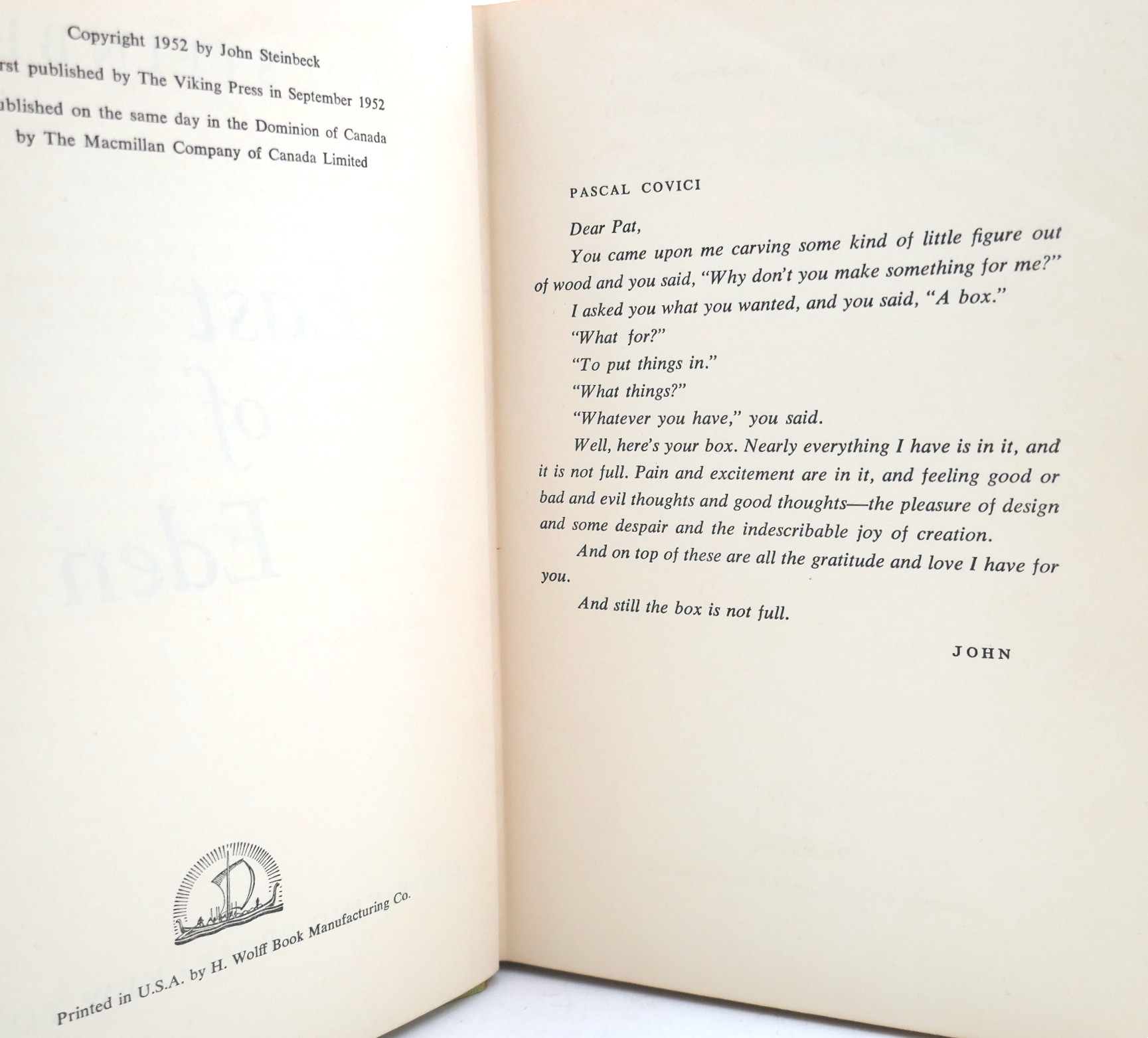 East of Eden. First Edition (1952) - Image 3