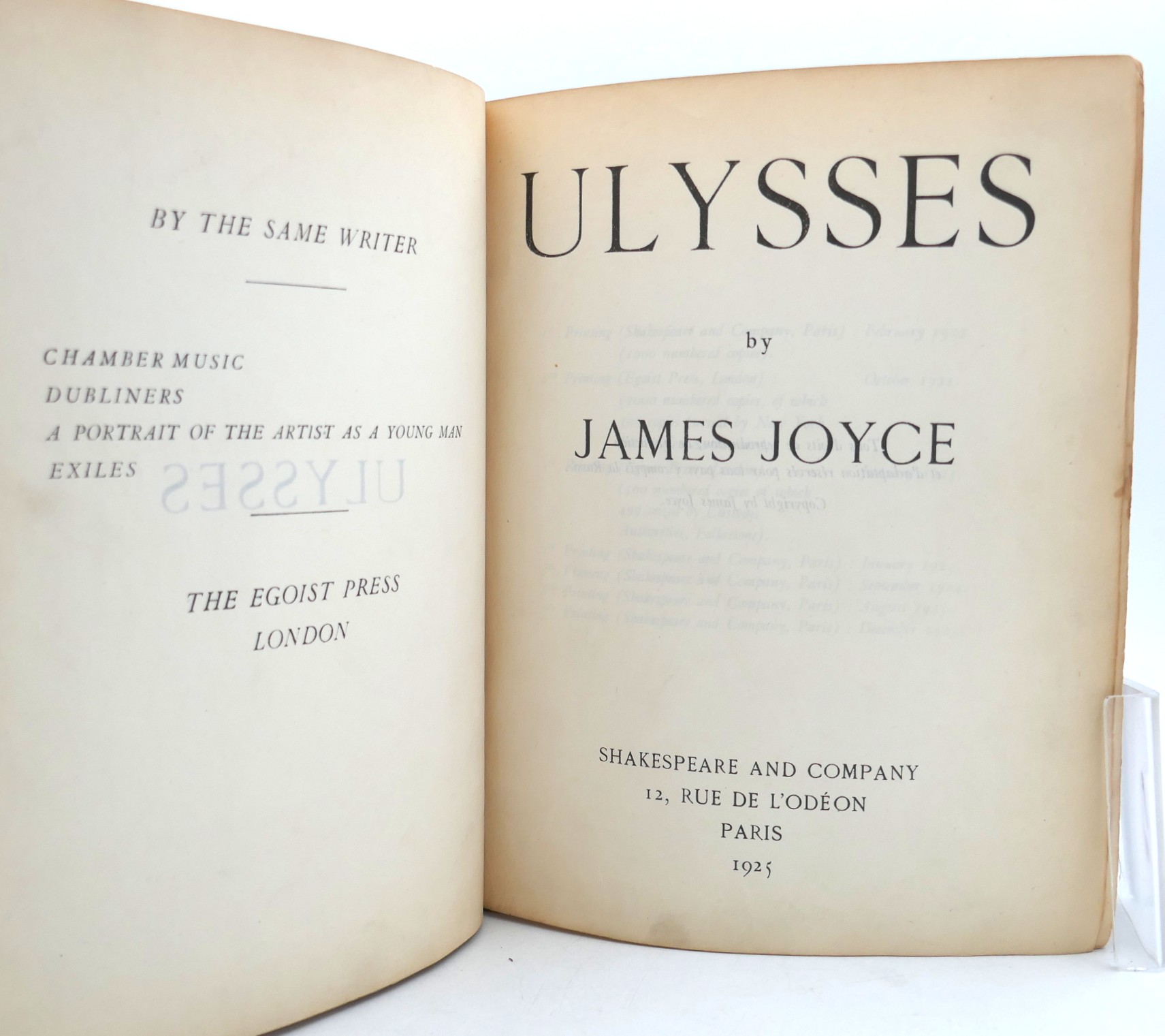 Ulysses. Shakespeare & Co., 1925 - Image 4