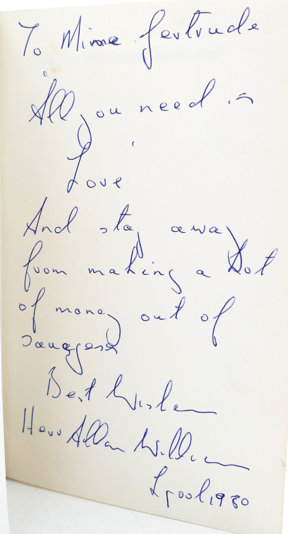 The Man Who Gave the Beatles Away. Author Inscribed (1975) - Image 2