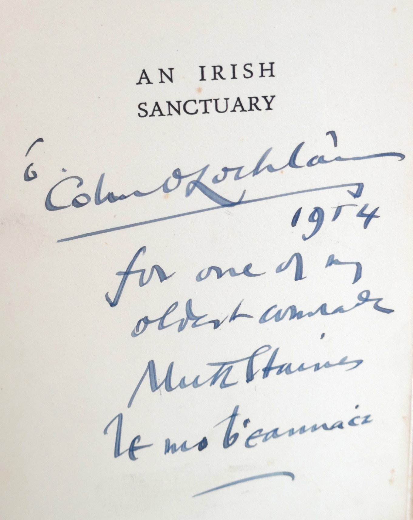 An Irish Sanctuary. Inscribed by the Publisher (1953) - Image 2