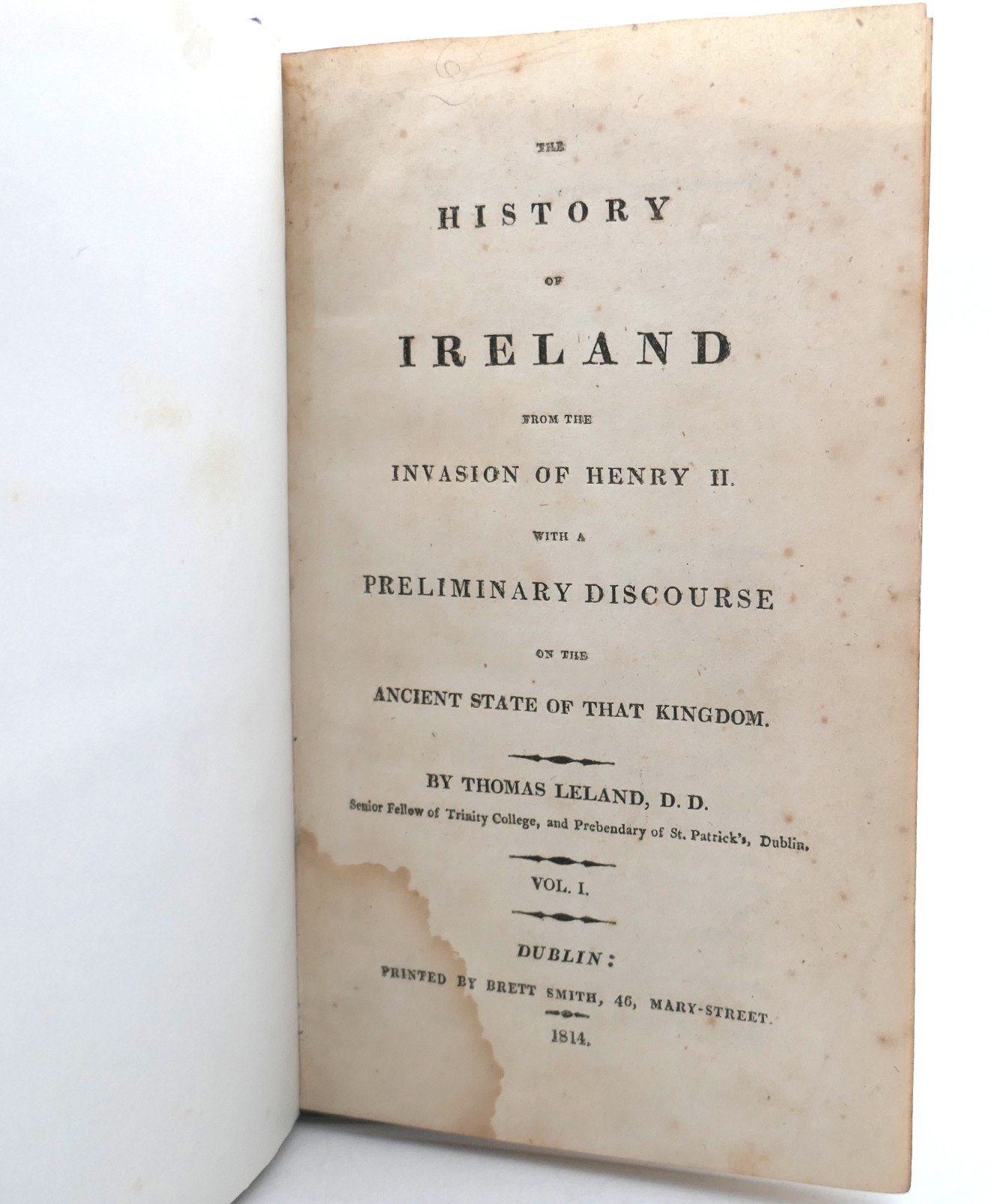 The History of Ireland from the Invasion of Henry II. Three Volumes (1814) - Image 2