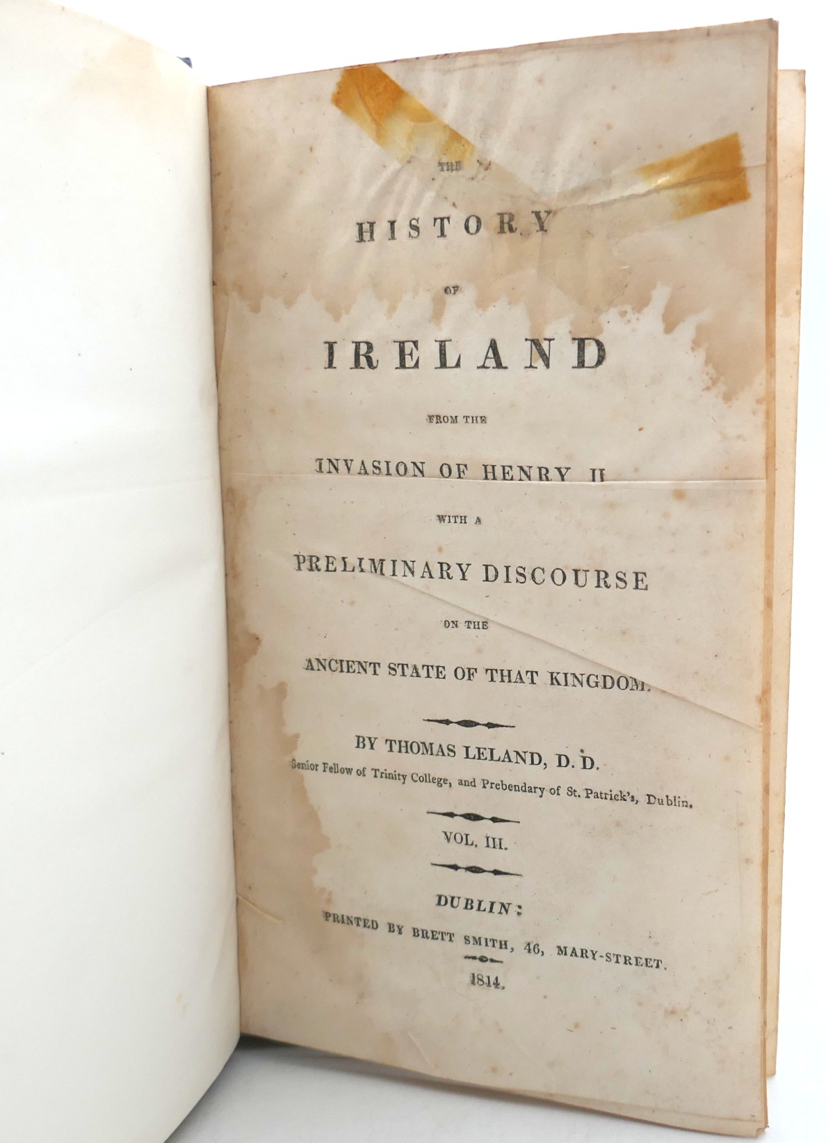 The History of Ireland from the Invasion of Henry II. Three Volumes (1814) - Image 4