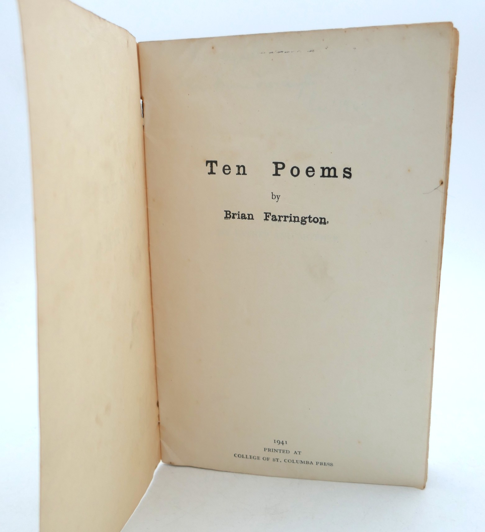 Ten Poems. Signed by the author (1941) - Image 2