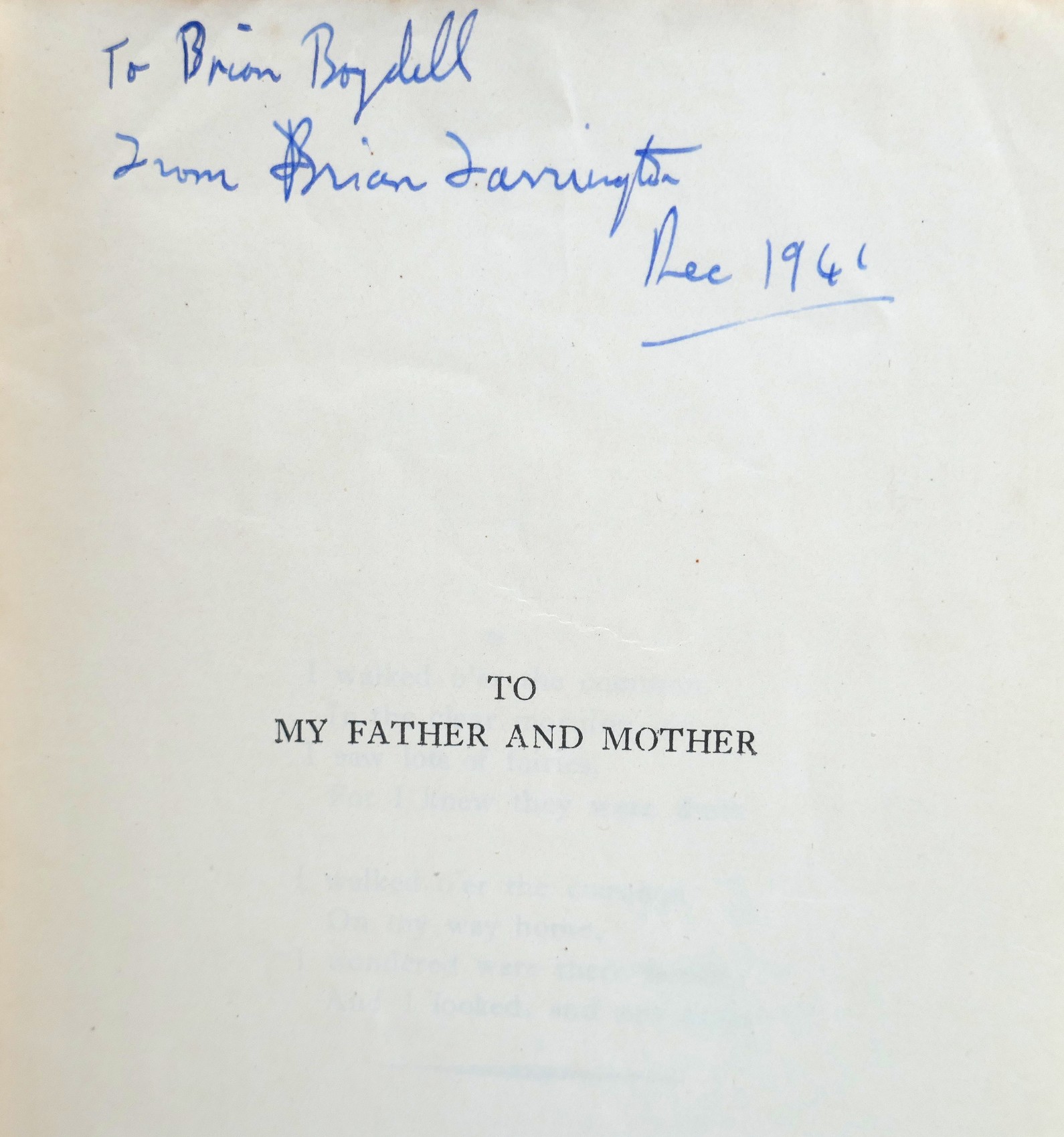 Ten Poems. Signed by the author (1941) - Image 3