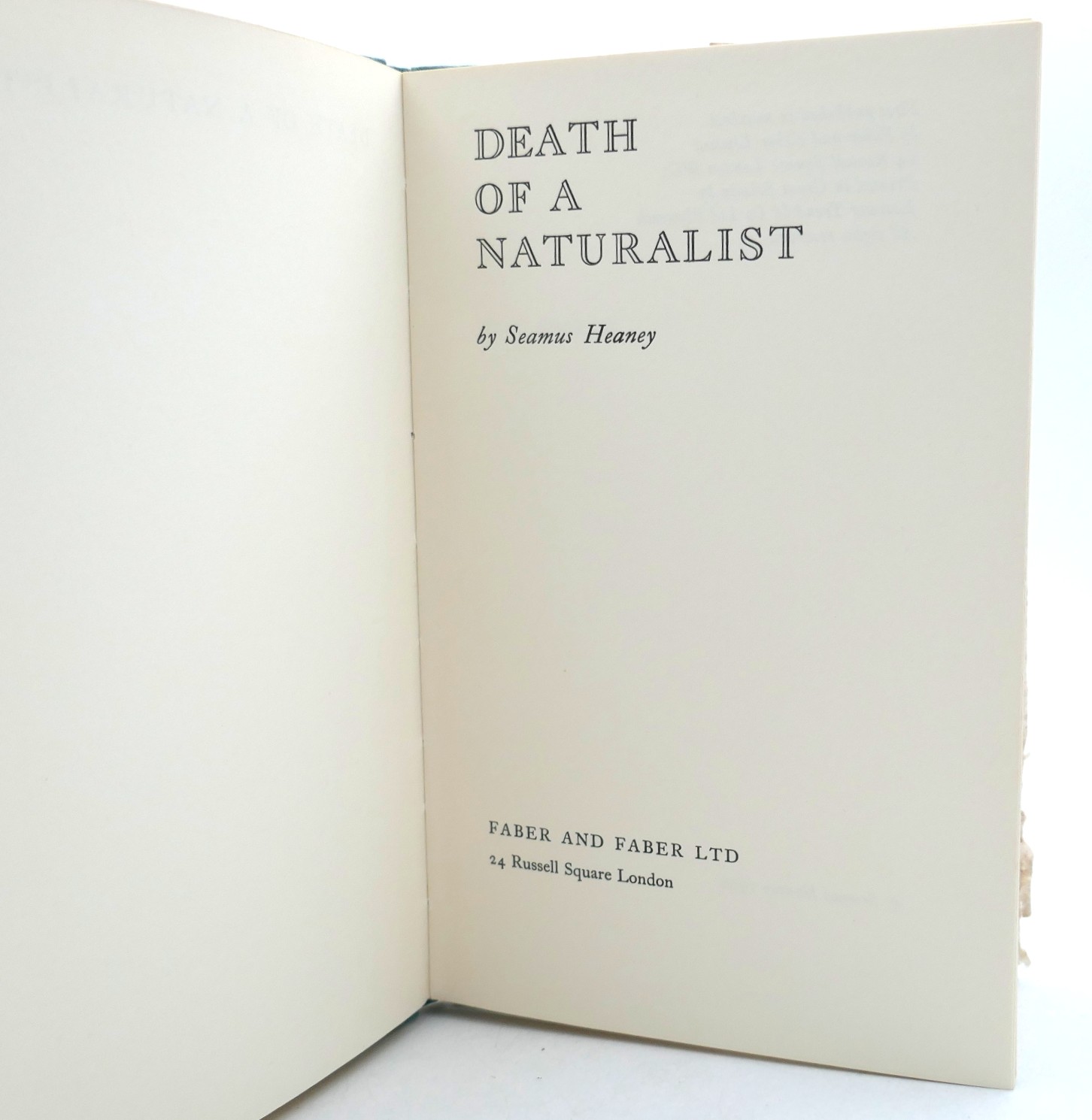 Death of a Naturalist. First Edition (1966) - Image 4