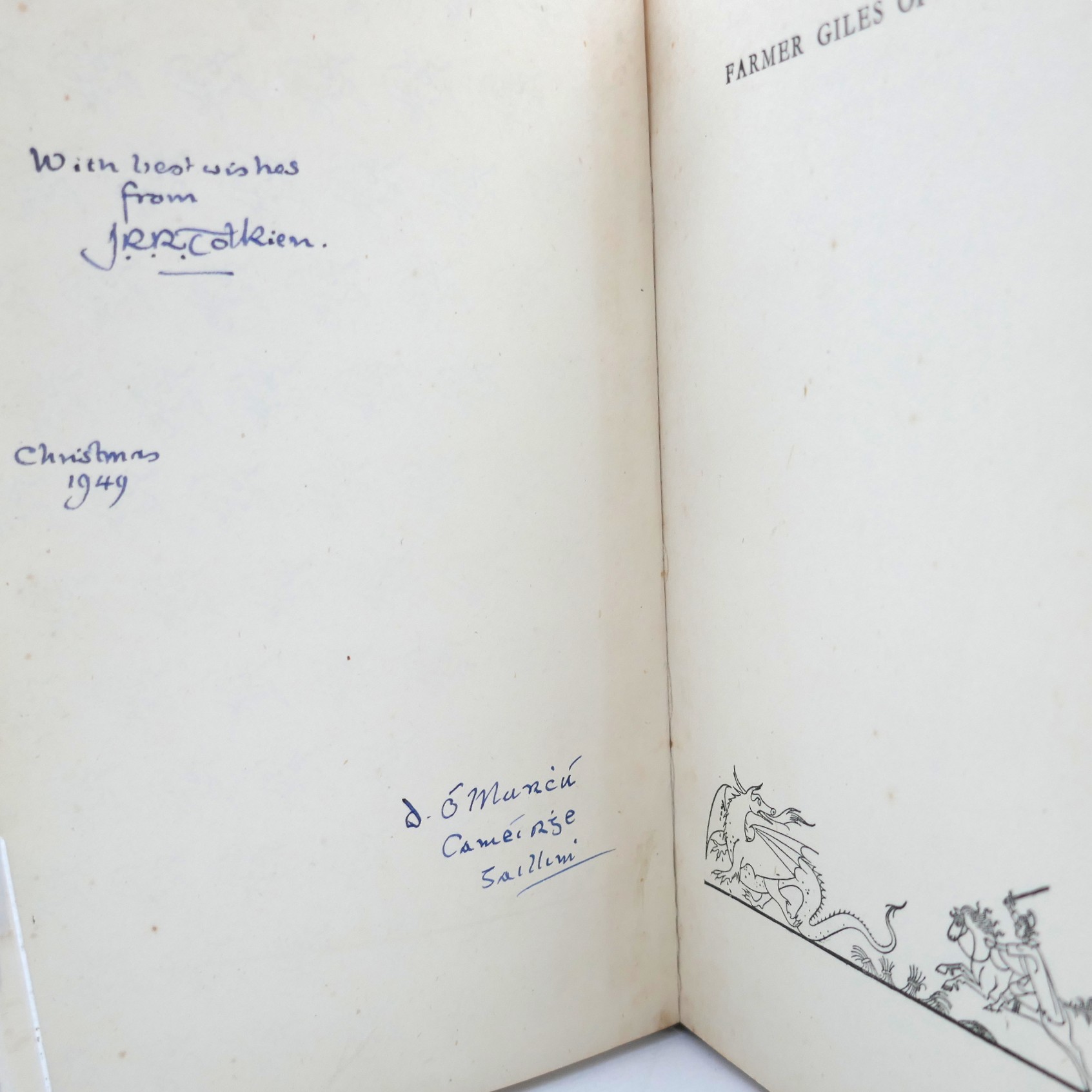 Farmer Giles of Ham. Inscribed by the Author (1949) - Image 3