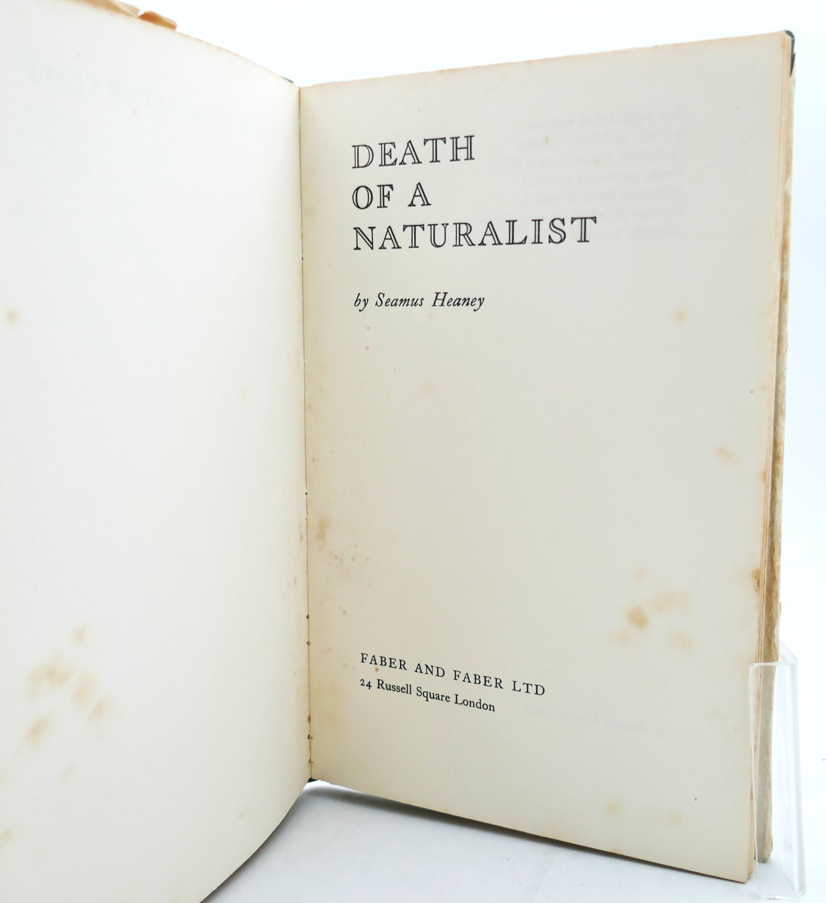 Death of a Naturalist. Inscribed Copy (1966) - Image 4