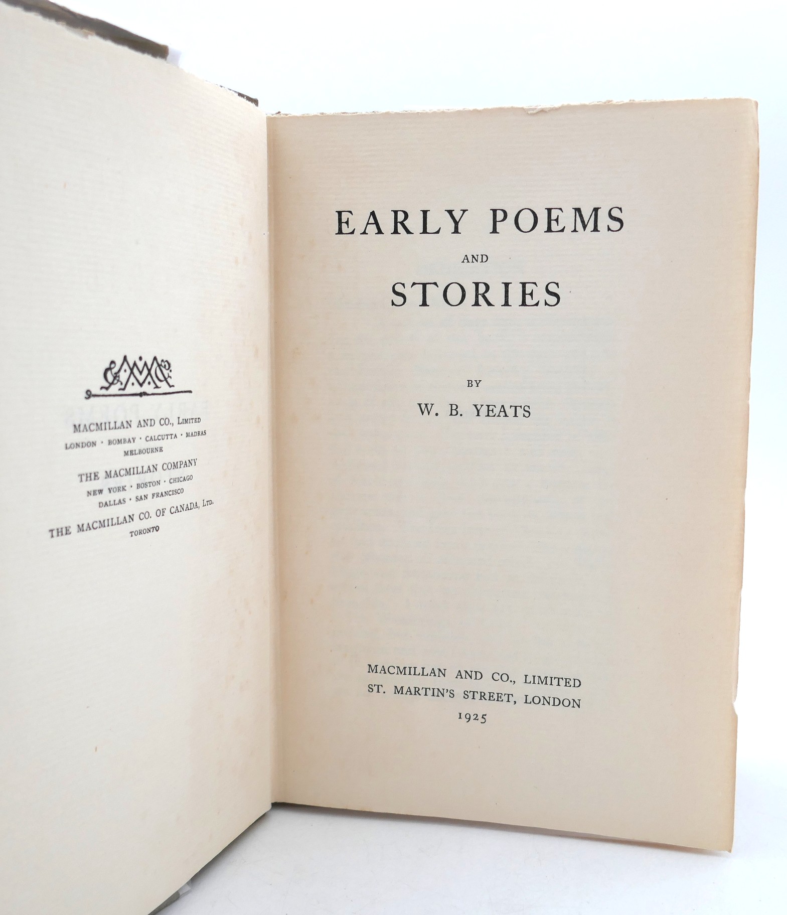 Early Poems and Stories. First Edition (1925) - Image 3