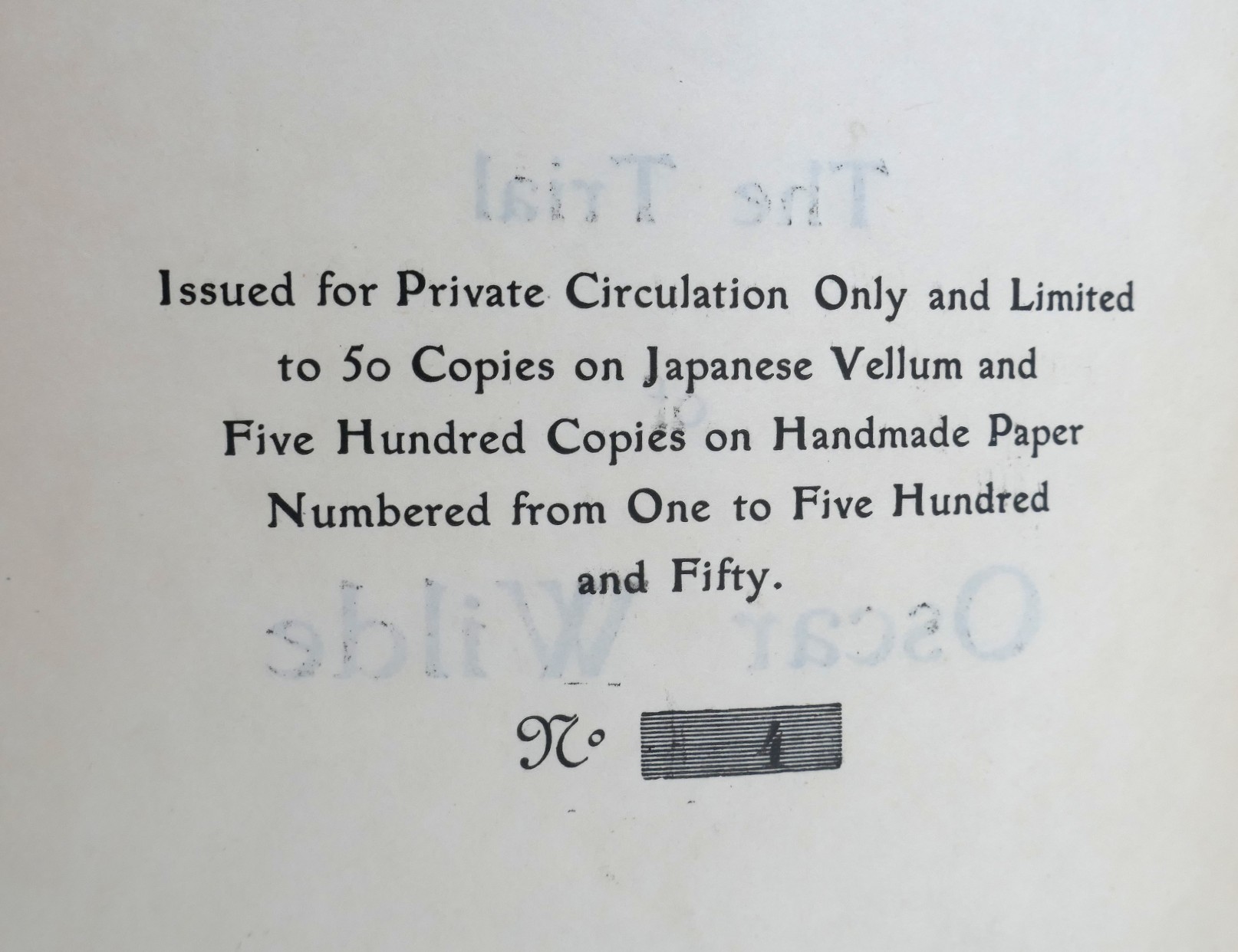 The Trial of Oscar Wilde. One of 50 Copies on Japan Vellum (1906) - Image 3