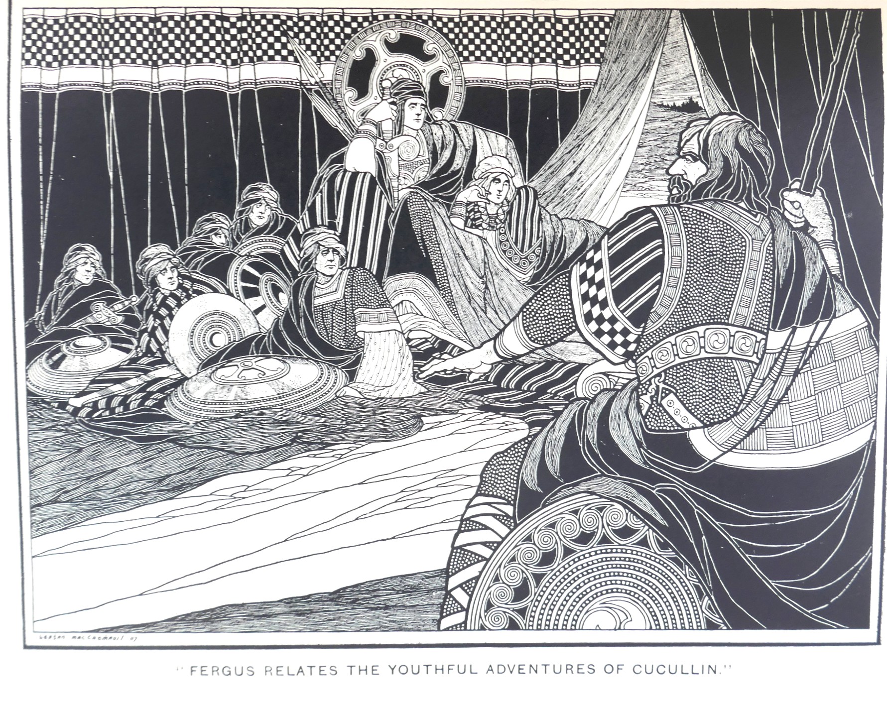 The Tain. Illustrated by Joseph Campbell (1924) - Image 7
