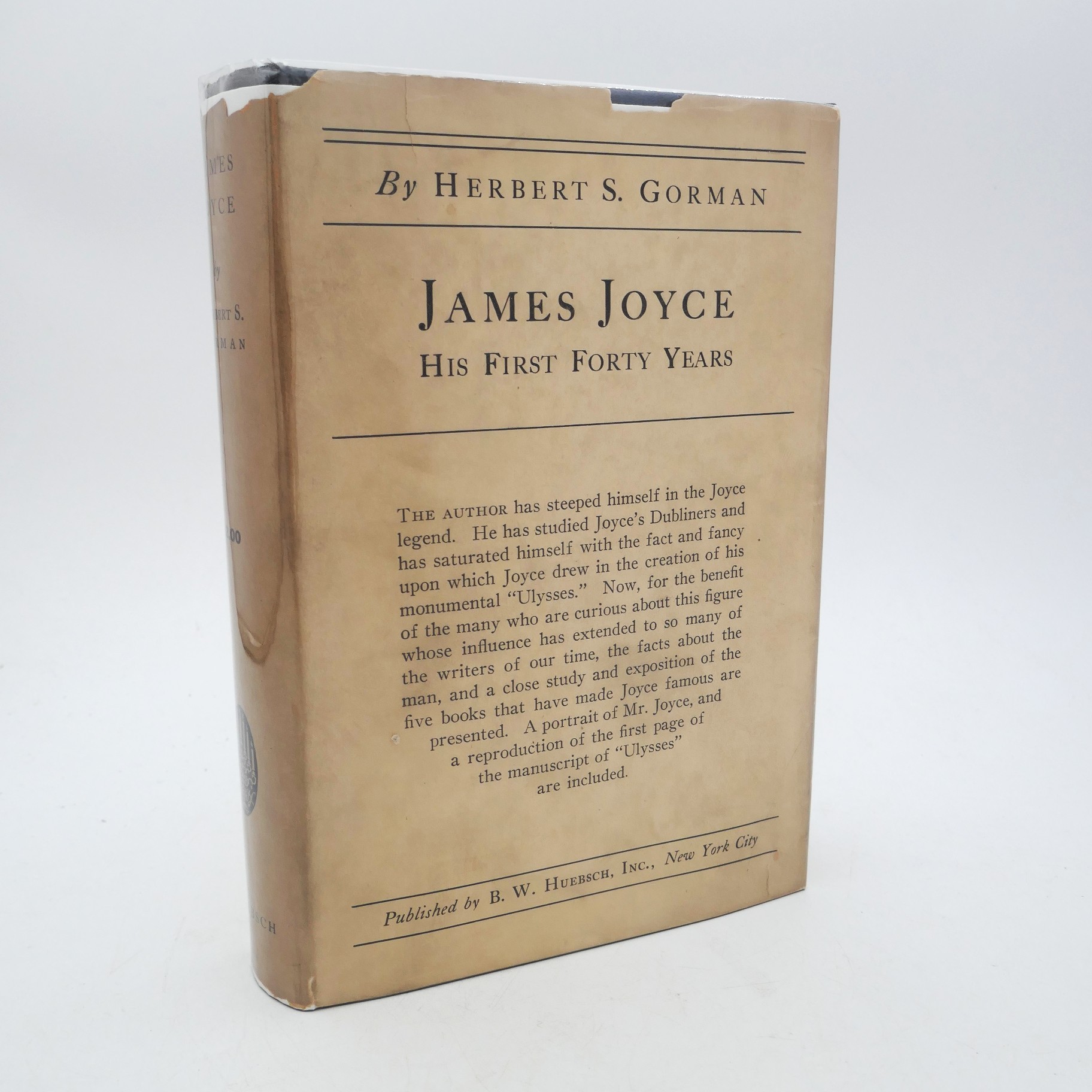 James Joyce His First Forty Years. Inscribed Copy (1924)