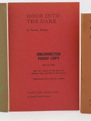 Uncorrected Proofs of Seamus Heaney's First Major Collections (1966-1972)