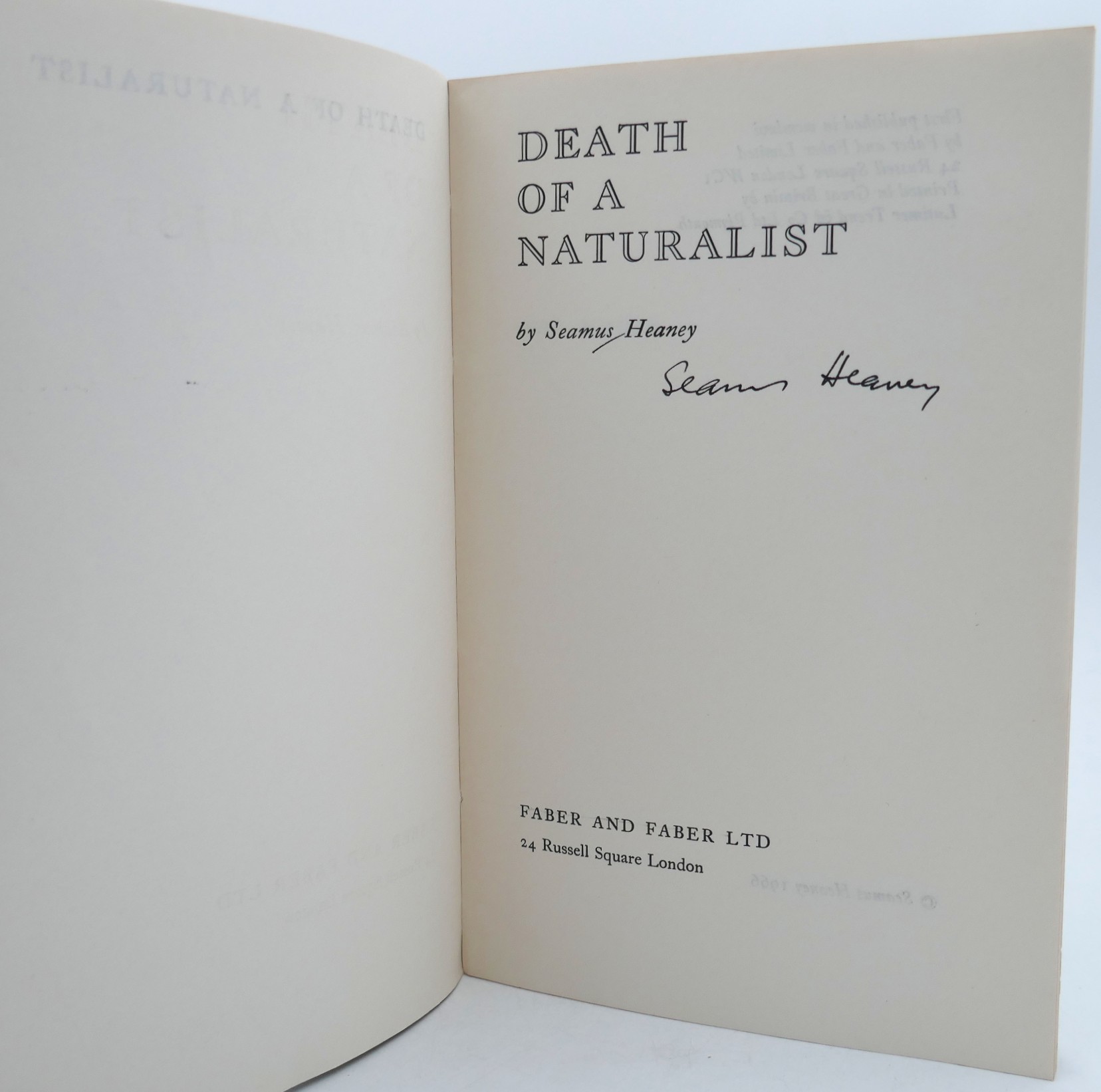 Uncorrected Proofs of Seamus Heaney's First Major Collections (1966-1972) - Image 2