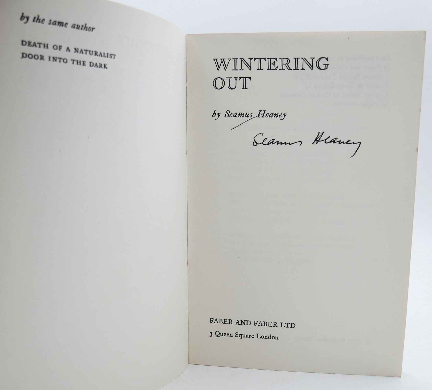 Uncorrected Proofs of Seamus Heaney's First Major Collections (1966-1972) - Image 9