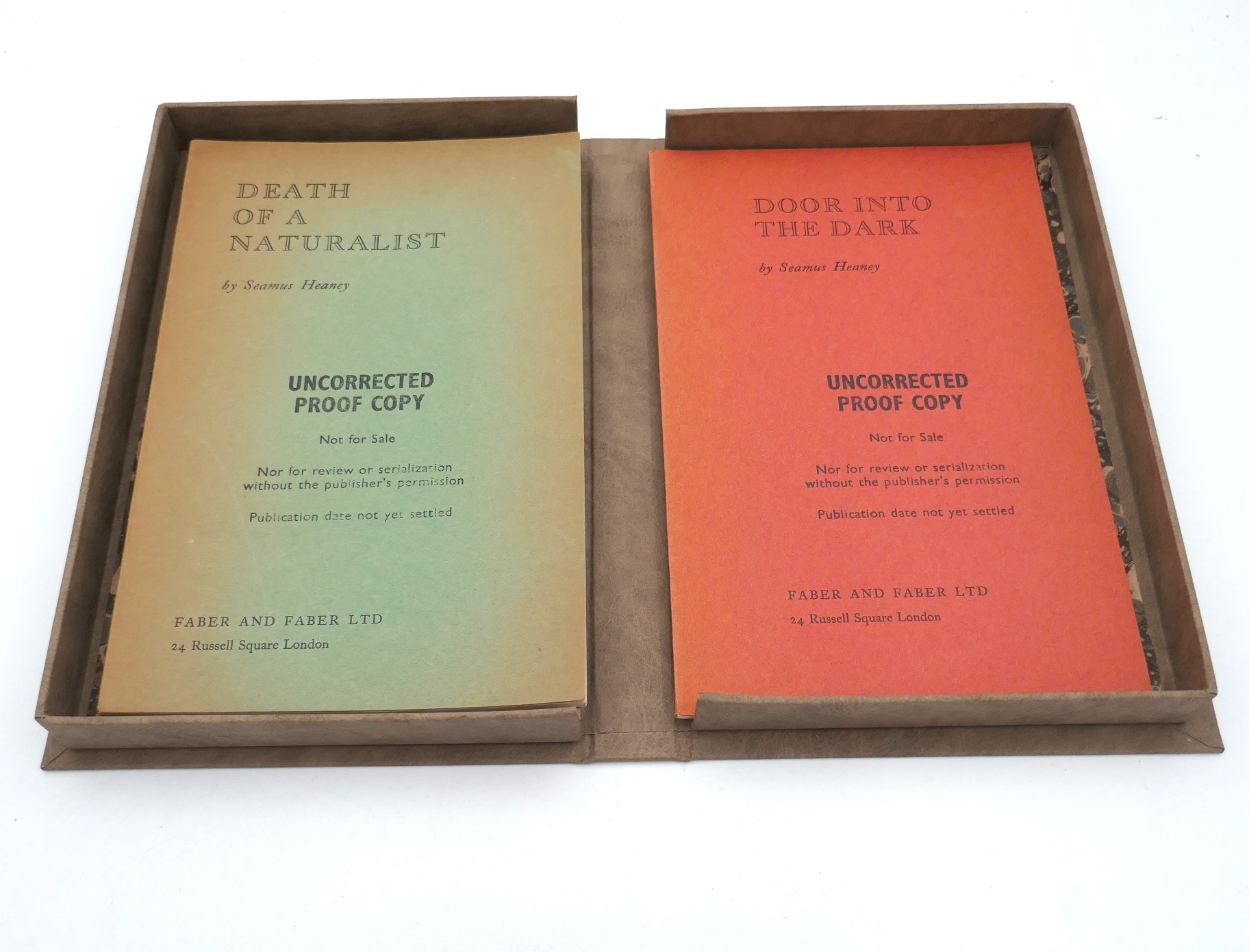 Uncorrected Proofs of Seamus Heaney's First Major Collections (1966-1972) - Image 12