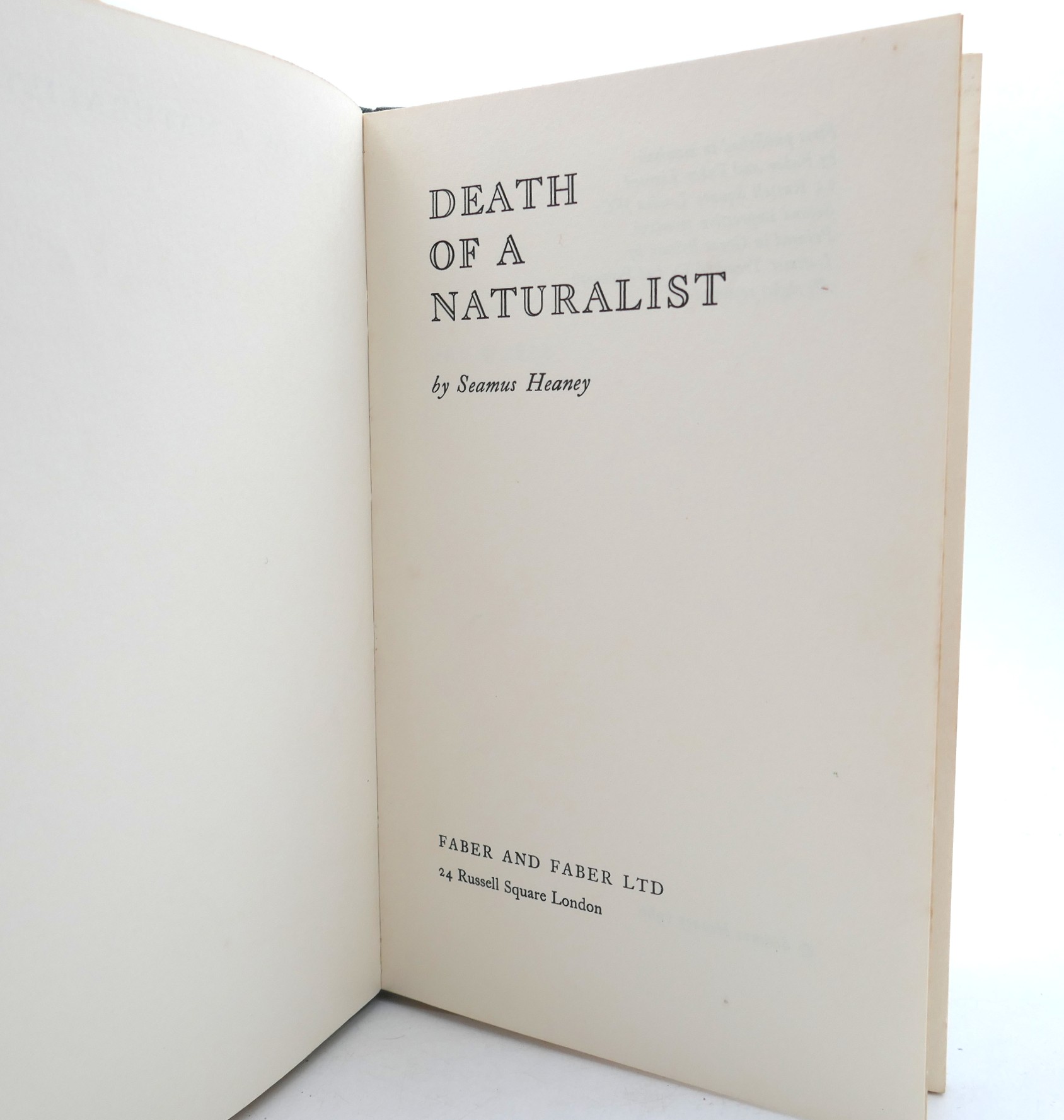 Death of a Naturalist. Second Impression. Signed copy (1966) - Image 3