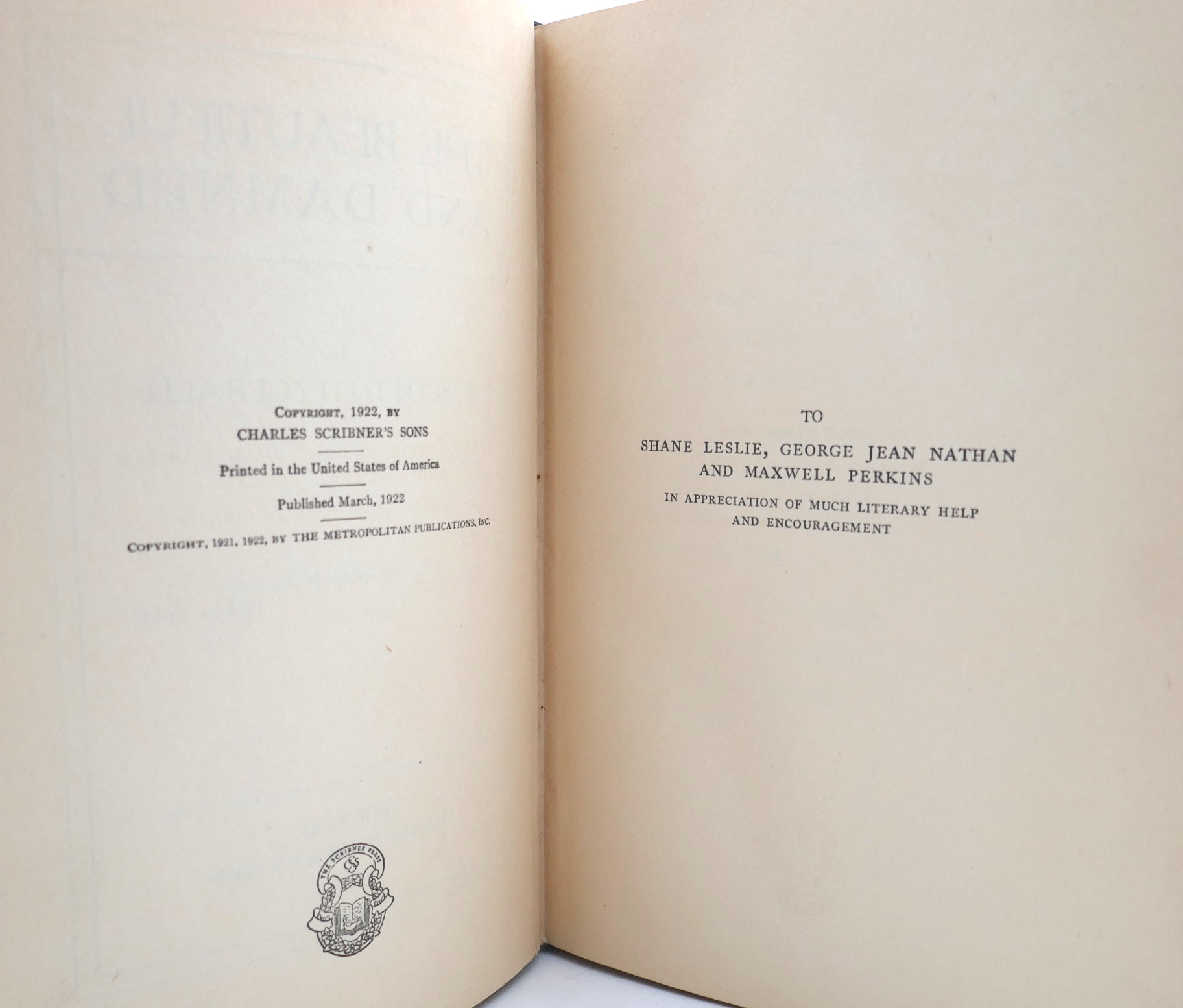 The Beautiful and The Damned. First Edition, Second State (1922) - Image 5