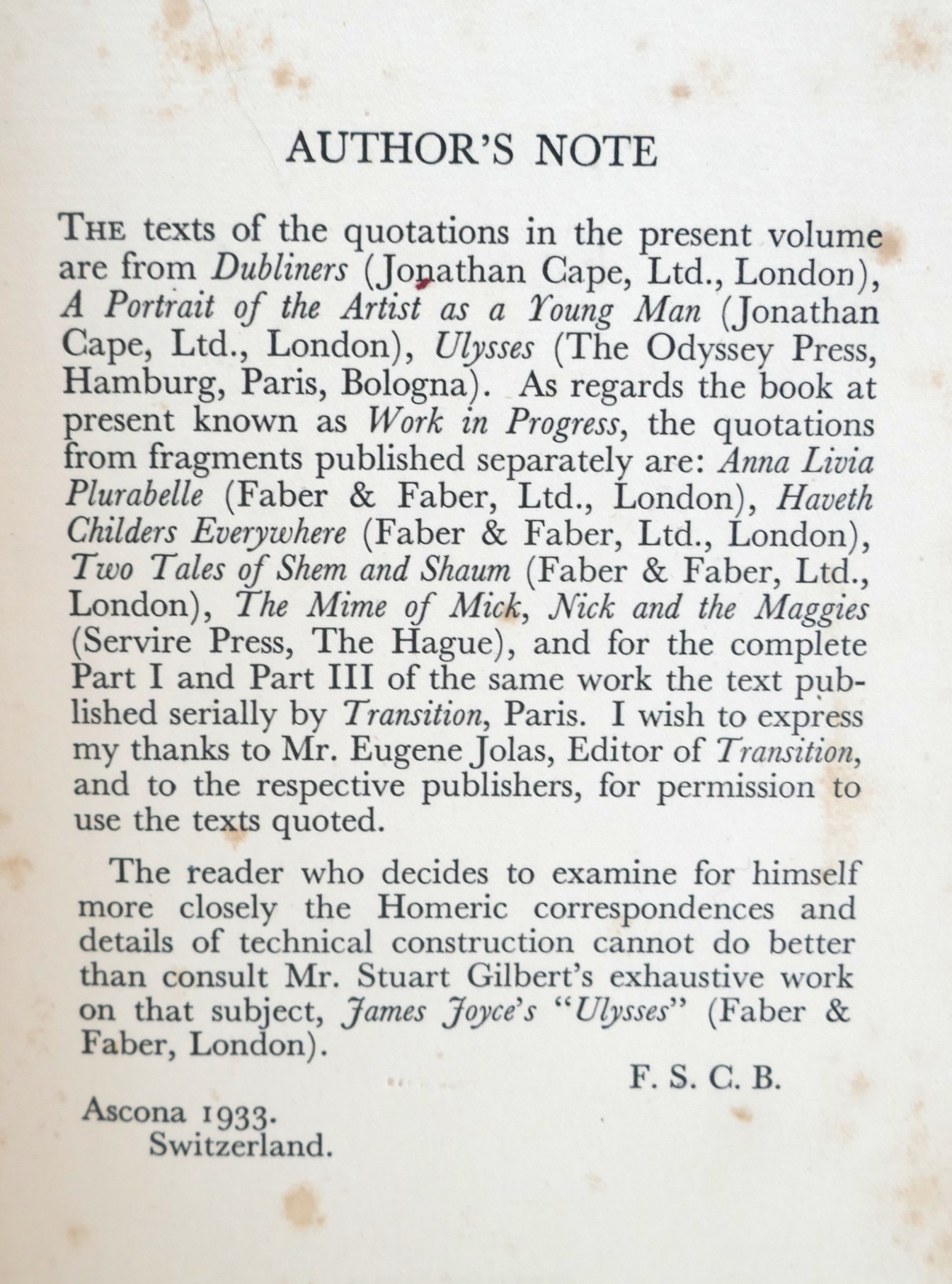 James Joyce and the Making of Ulysses. Inscribed Copy (1934) - Image 4