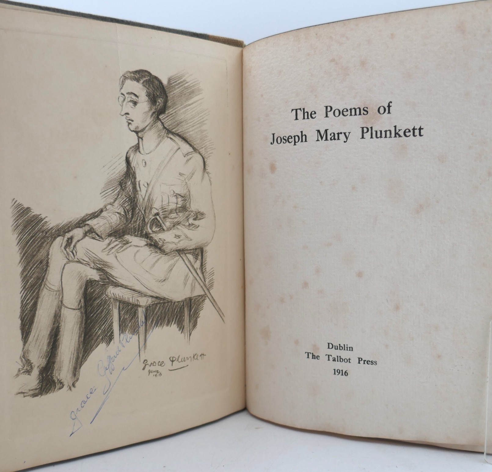 The Poems of Joseph Mary Plunkett. Signed by Grace Plunkett (1916) - Image 3