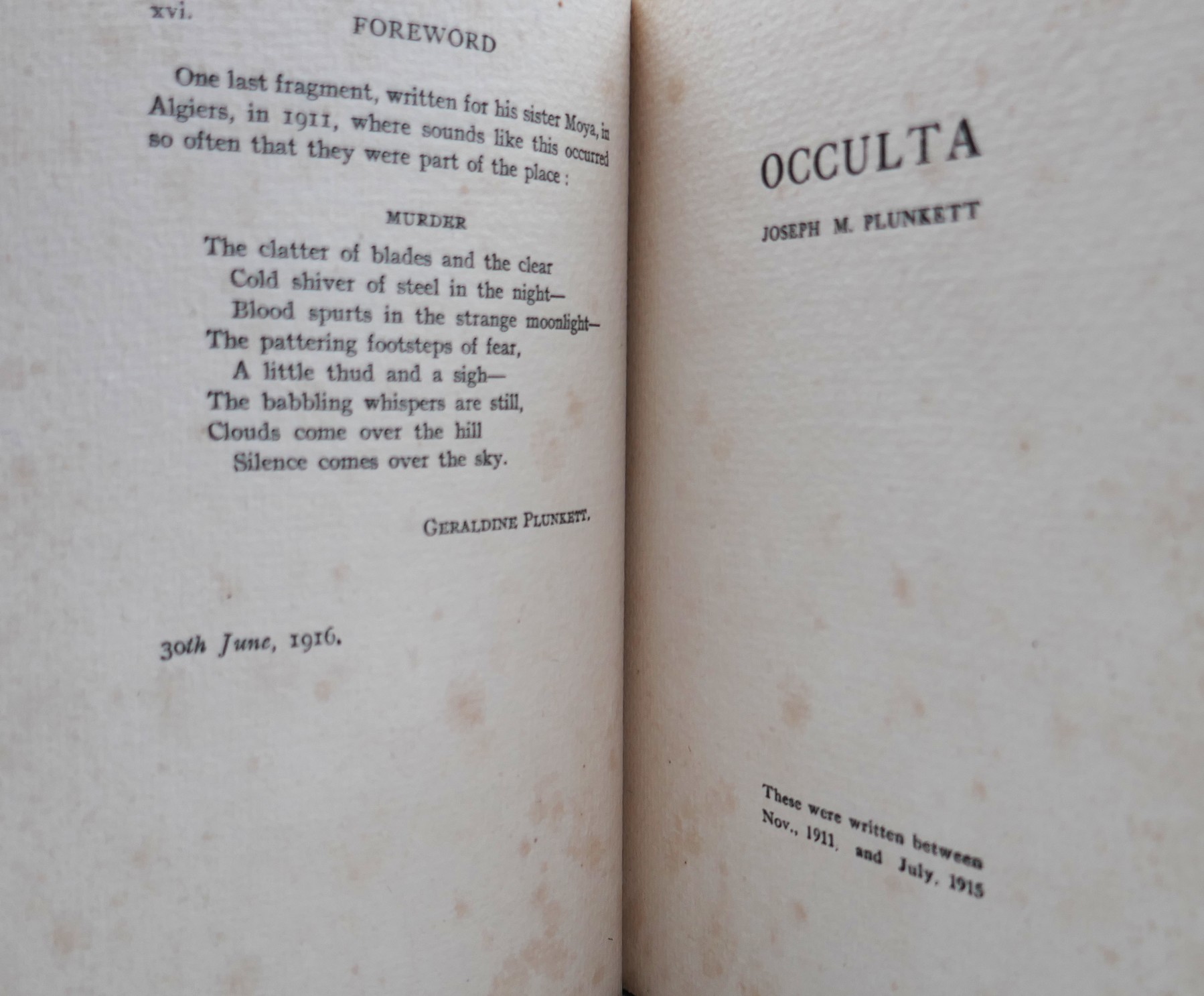 The Poems of Joseph Mary Plunkett. Signed by Grace Plunkett (1916) - Image 8
