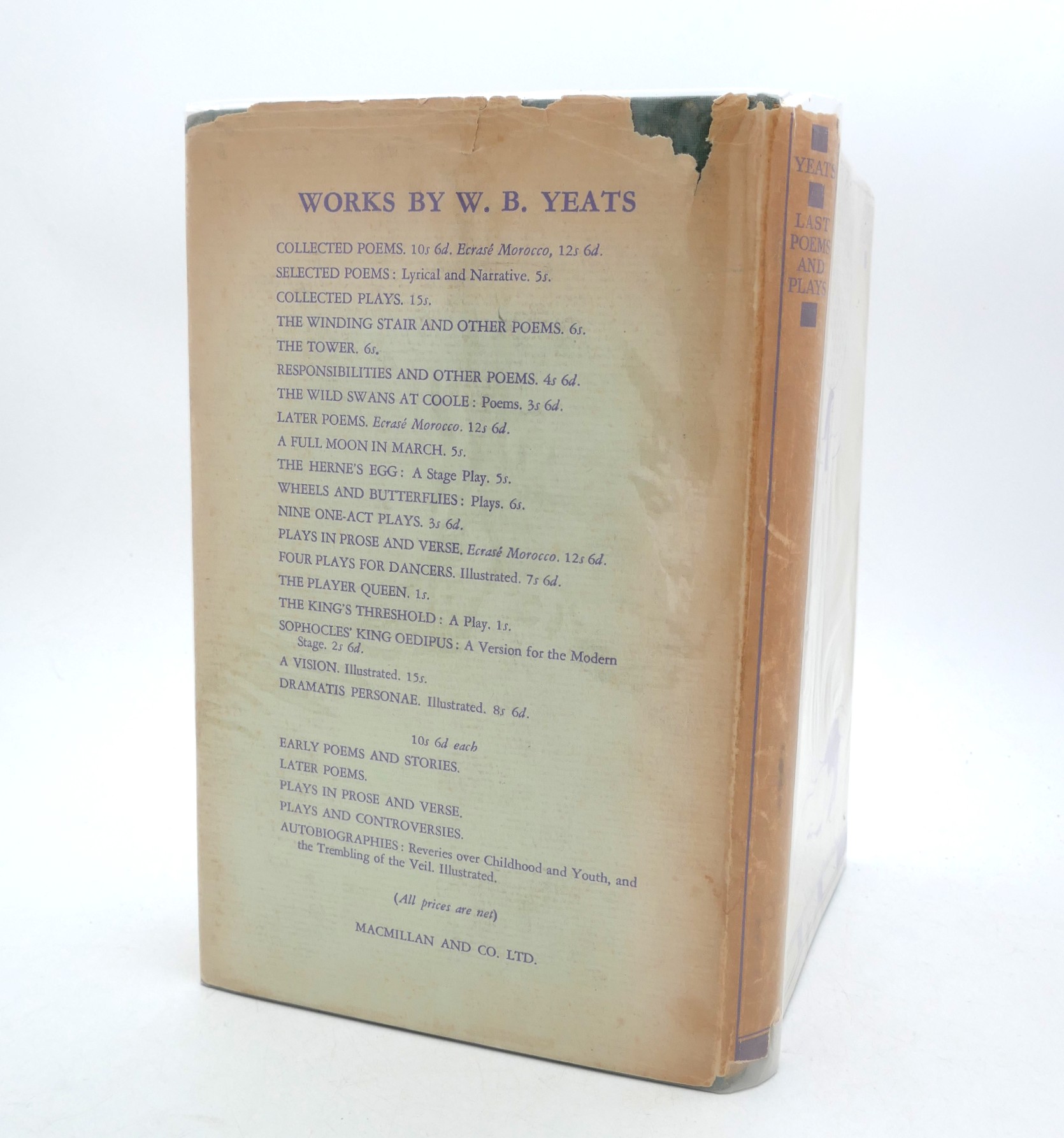 Last Poems and Plays. First Edition (1940) - Image 2