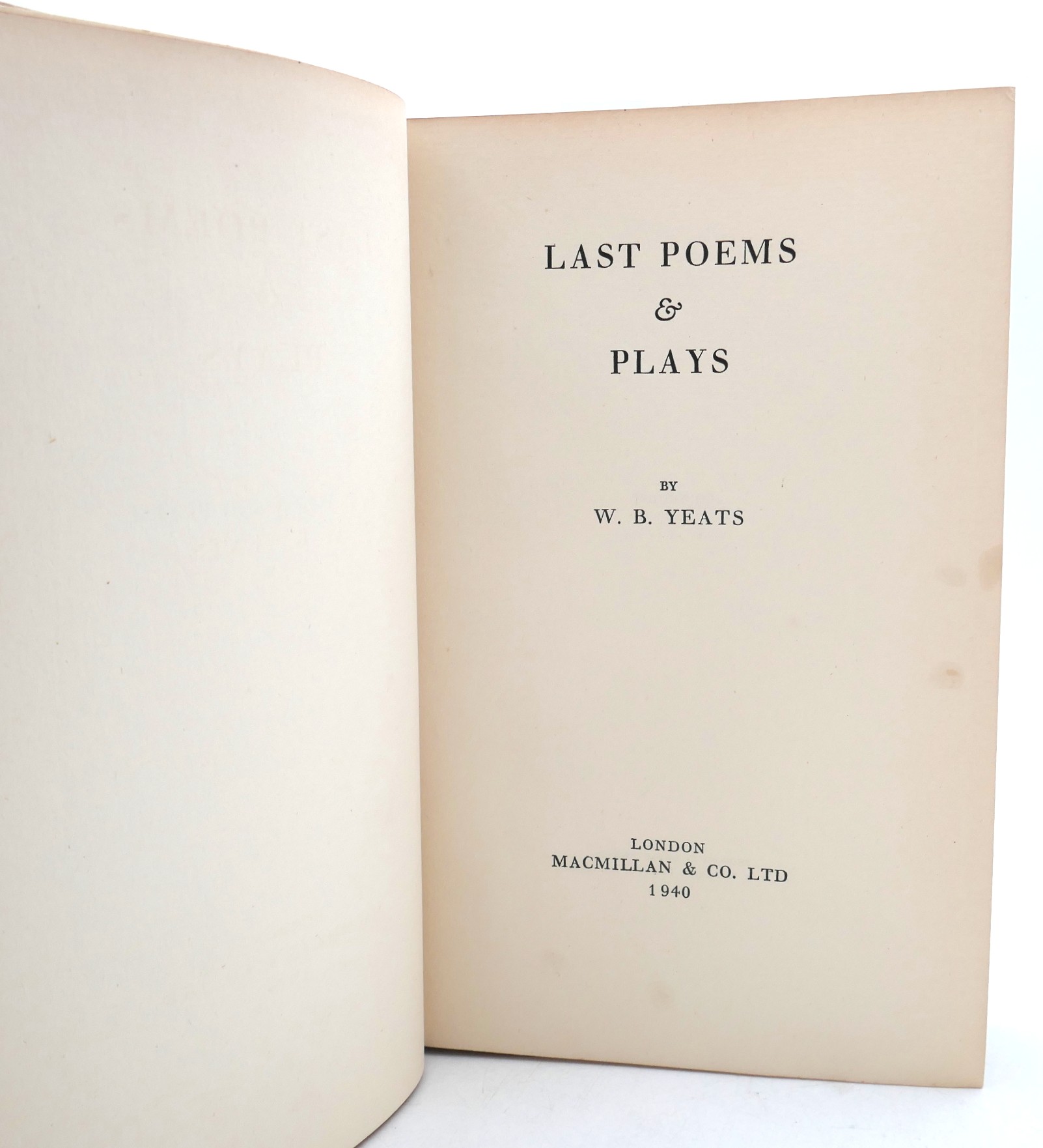 Last Poems and Plays. First Edition (1940) - Image 4