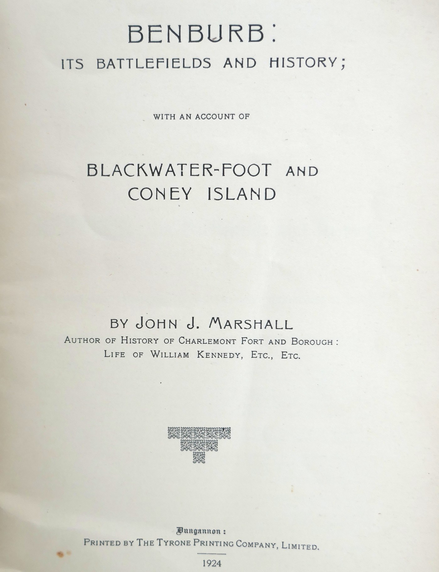 Benburb. Its Battlefields and History (1924) - Image 2