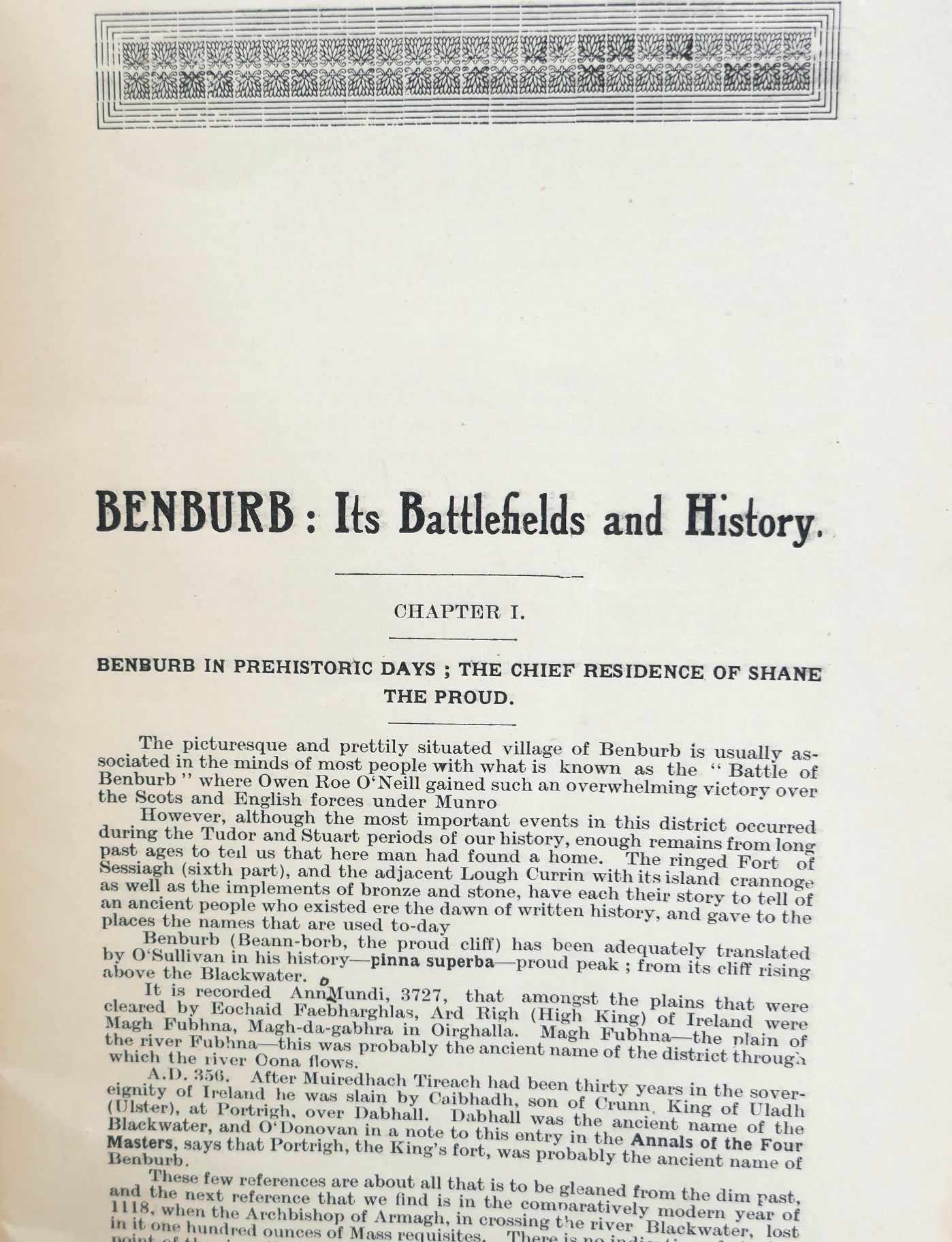 Benburb. Its Battlefields and History (1924) - Image 3