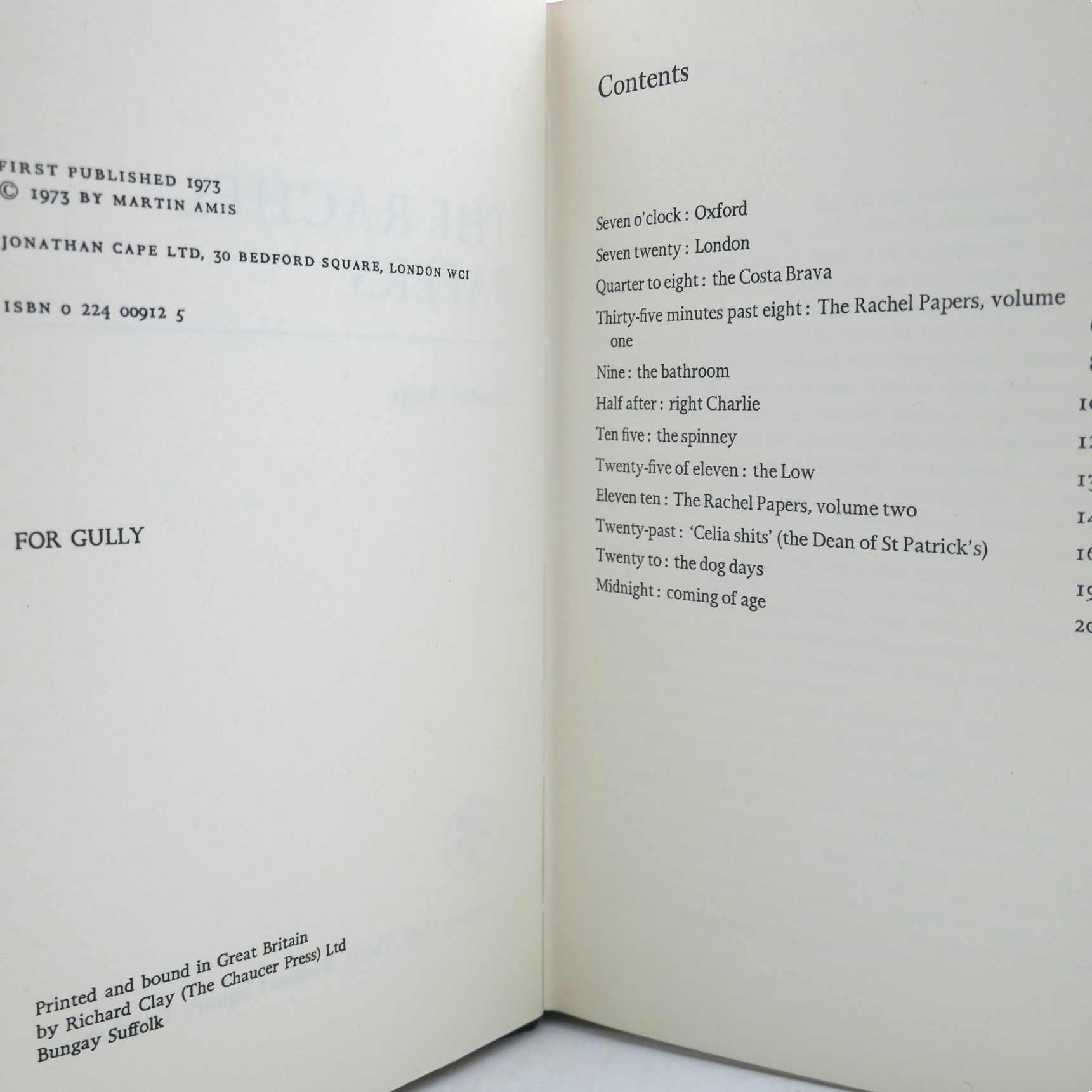 The Rachel Papers. First Edition (1973) - Image 4