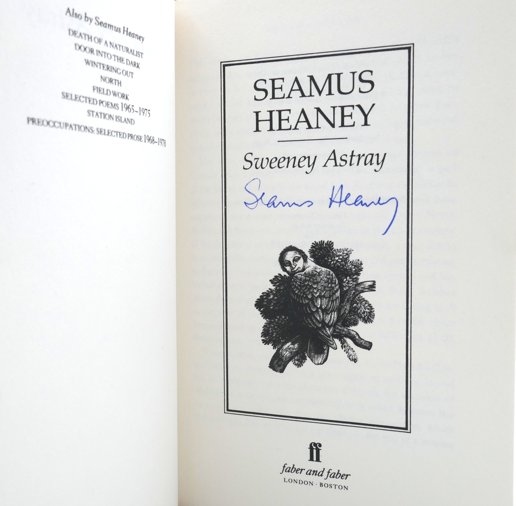 Sweeney Astray. First Edition. Signed Copy (1984) - Image 2