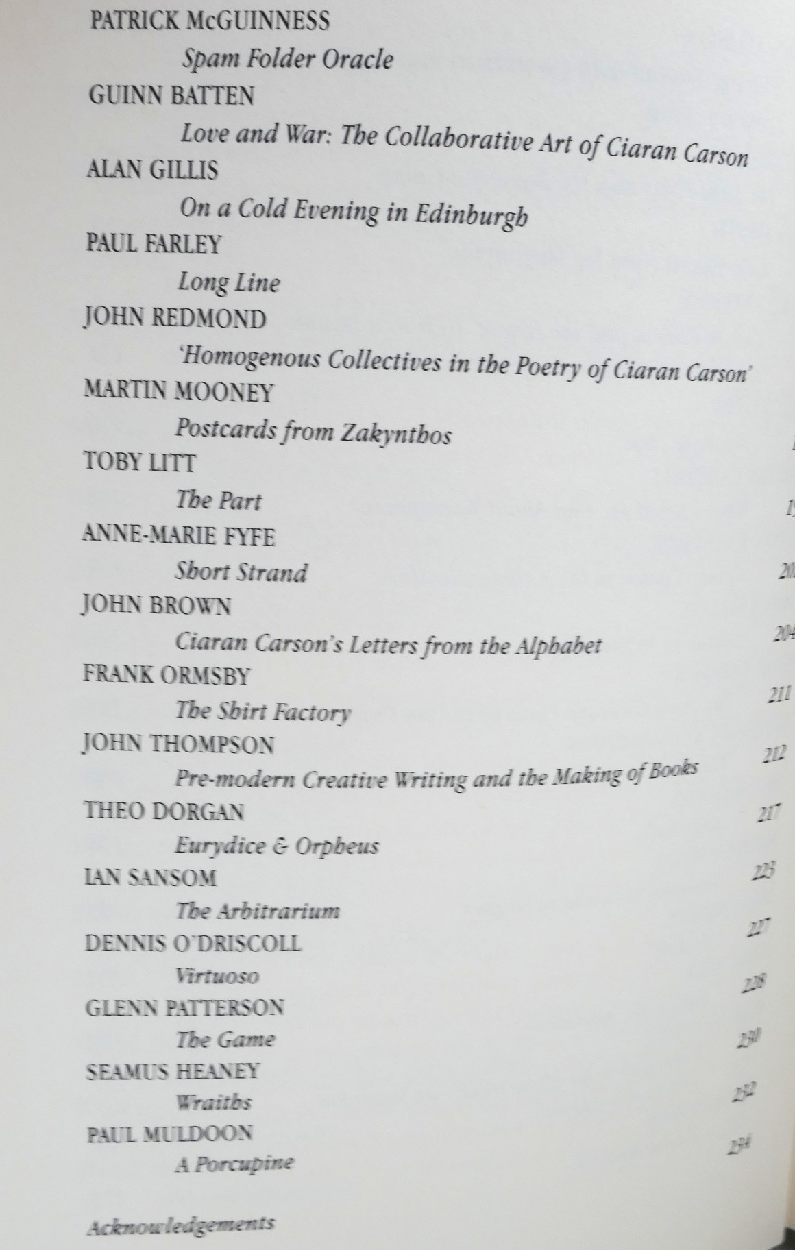 From the Small Back Room. Festschrift for Ciaran Carson (2008) - Image 6